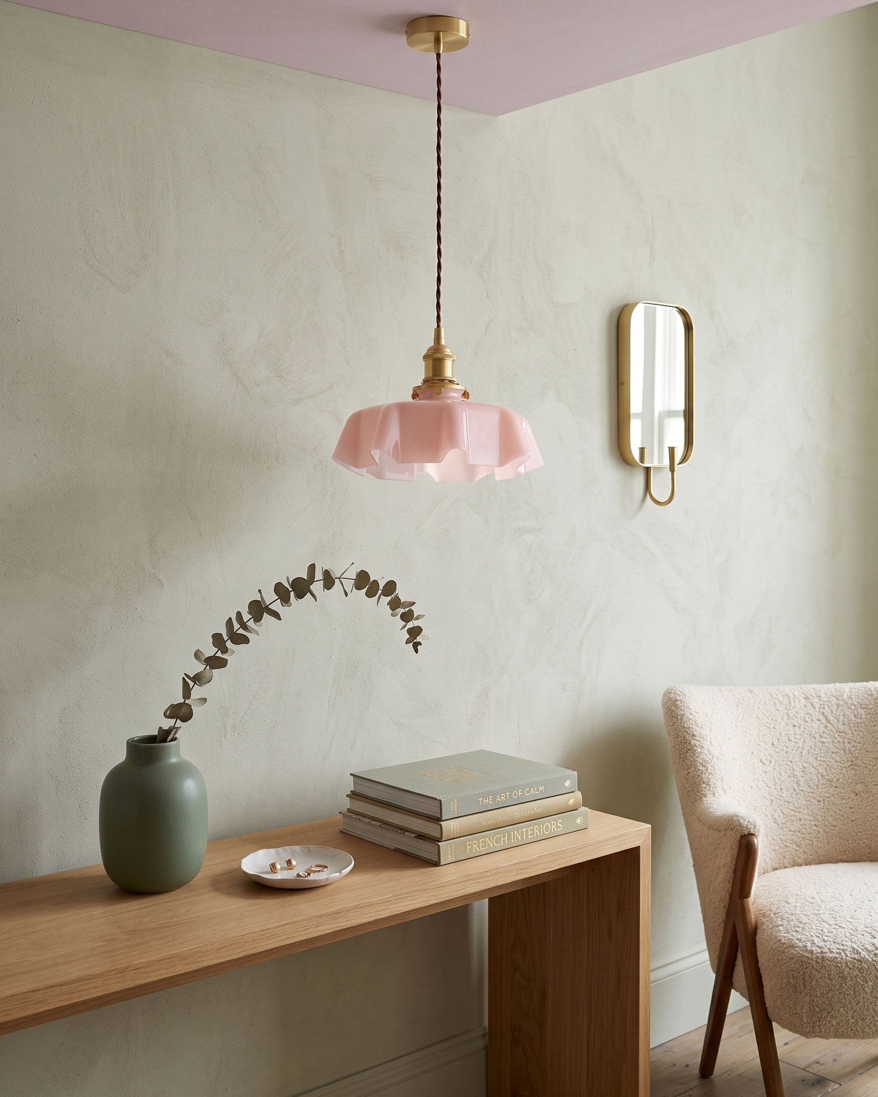 Althea Ruffled Glass Pendant Light