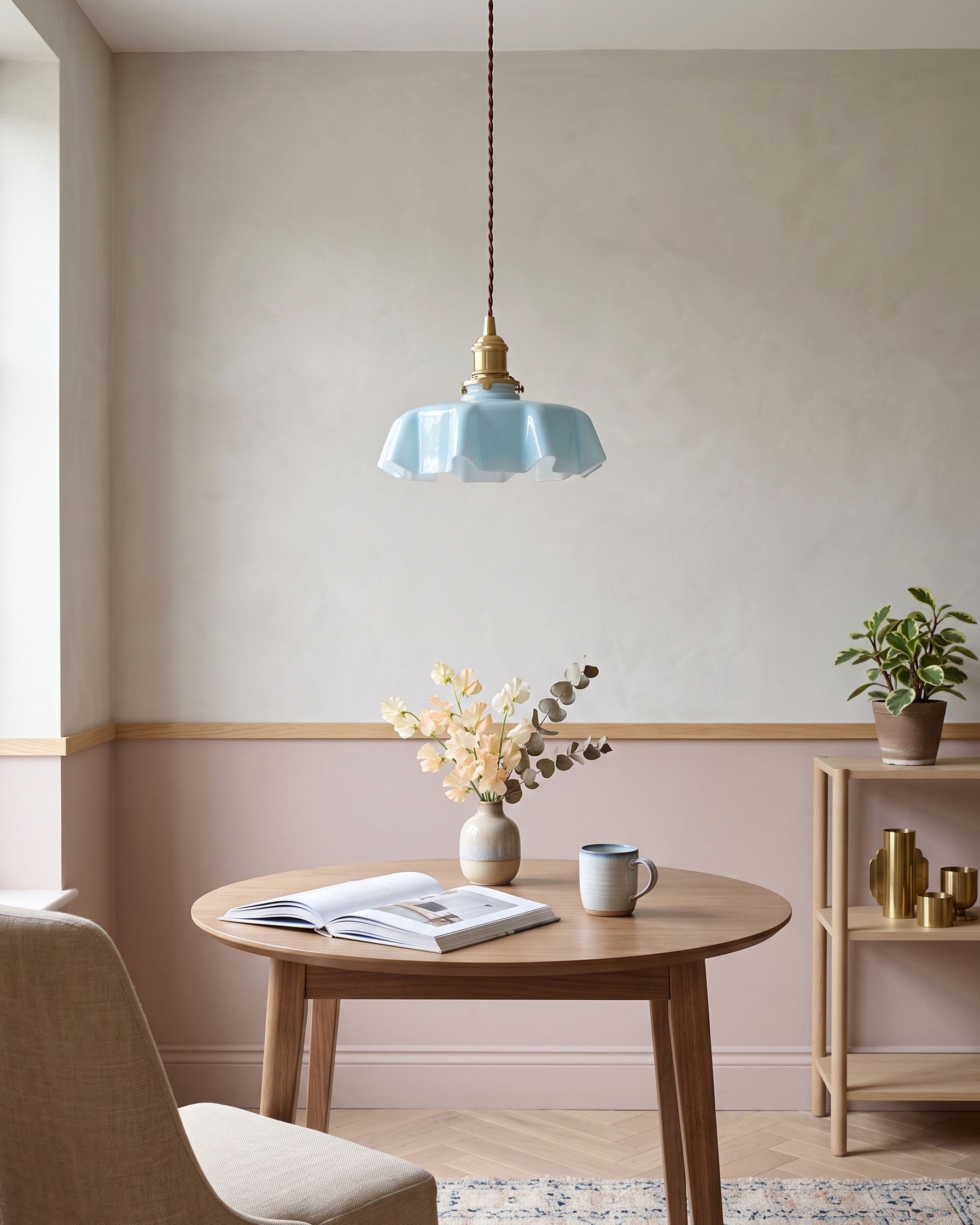 Althea Ruffled Glass Pendant Light