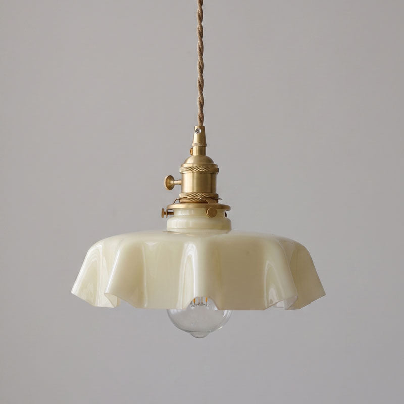 Althea Ruffled Glass Pendant Light
