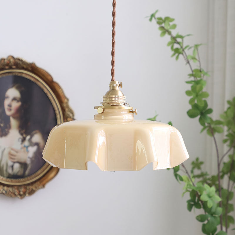 Althea Ruffled Glass Pendant Light