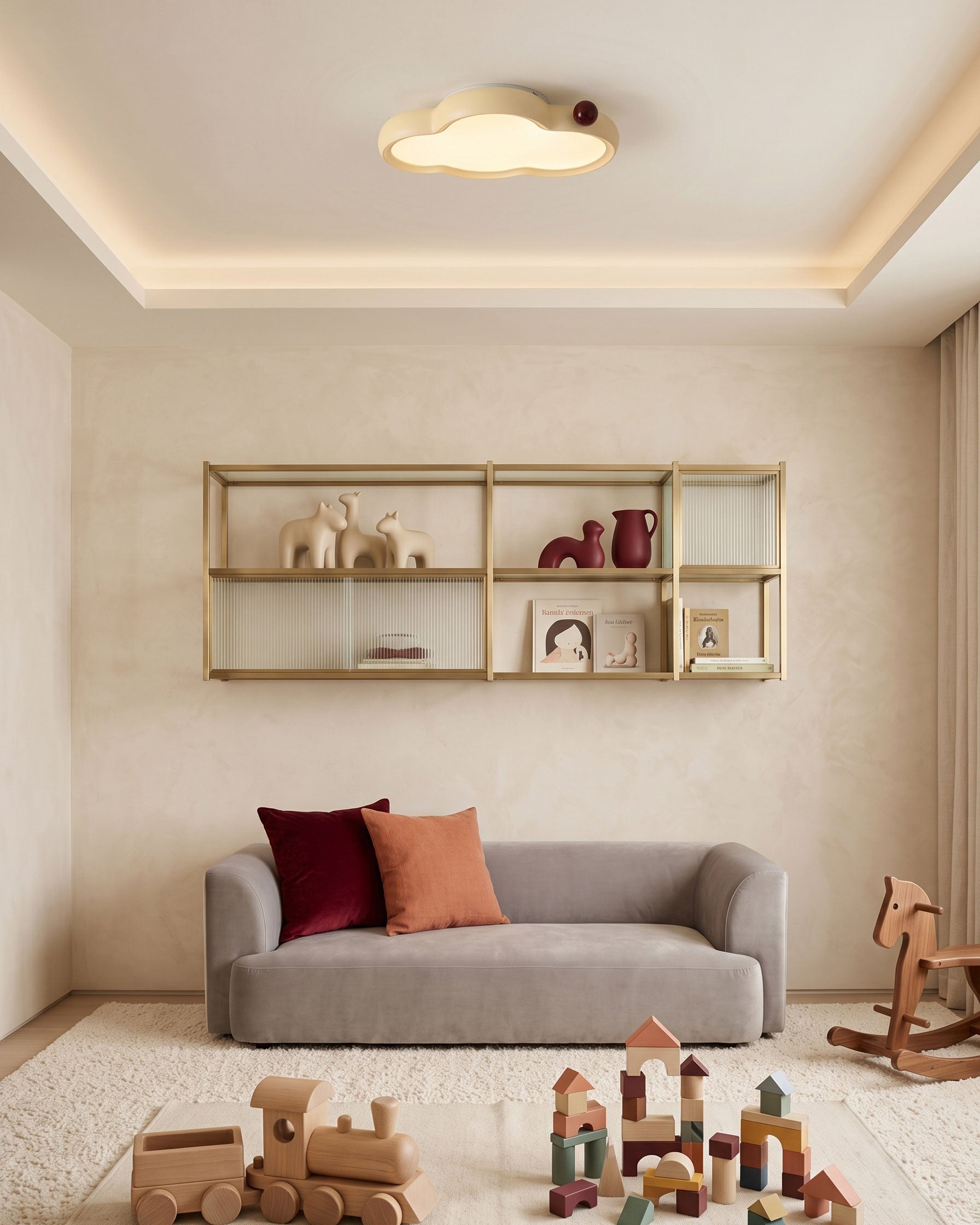 Amos Whimsical Cloud Flush Mount