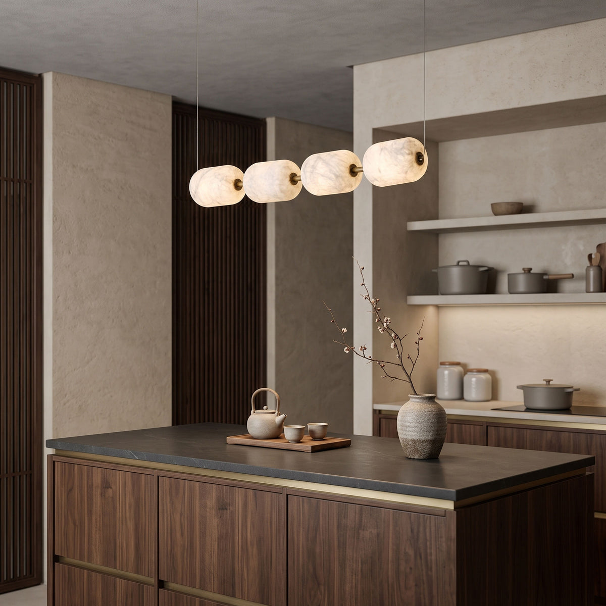Anais Silk Linear Pendant Light
