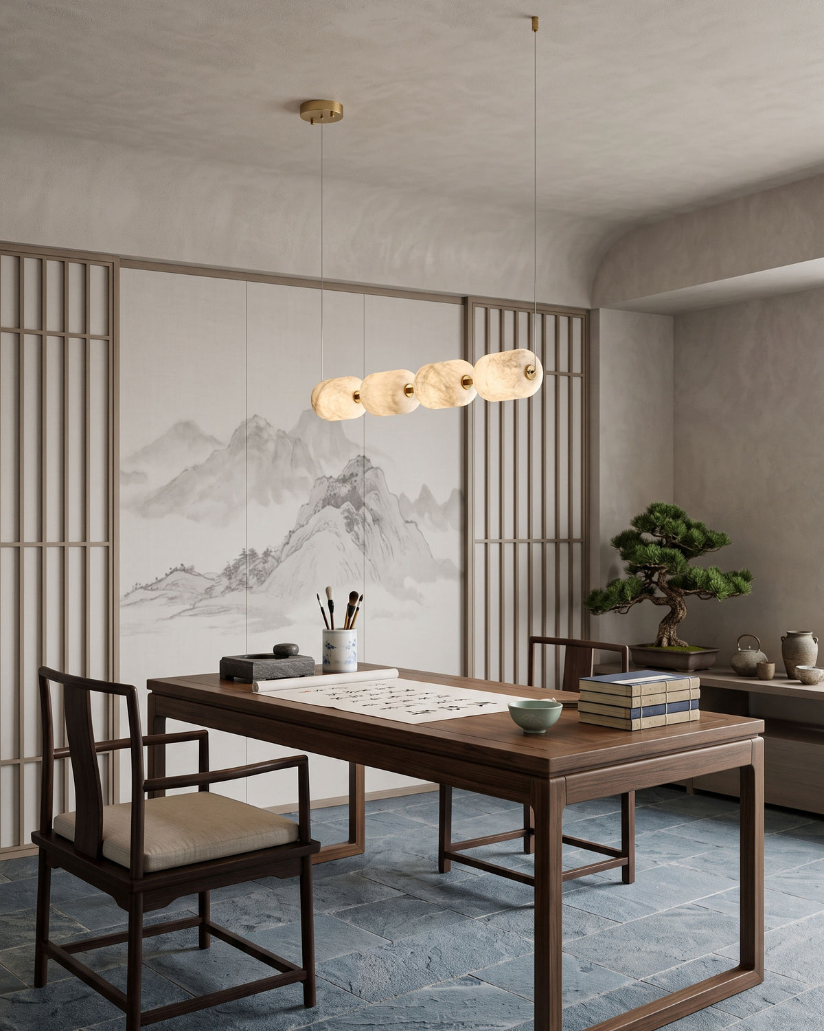 Anais Silk Linear Pendant Light