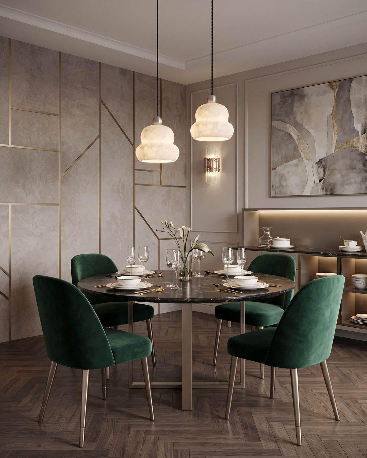 Anzu Alabaster Pendant Lamp