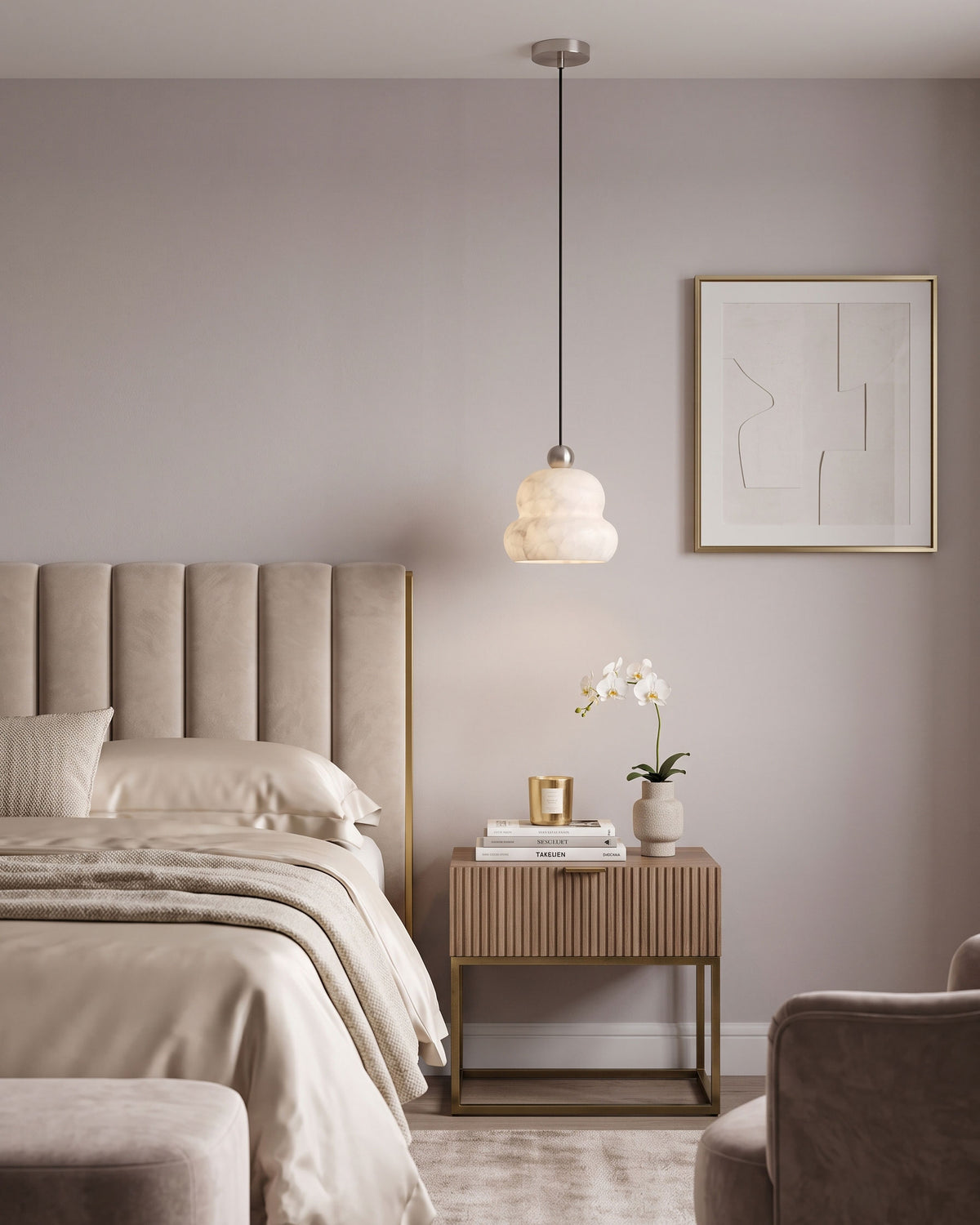 Anzu Alabaster Pendant Lamp