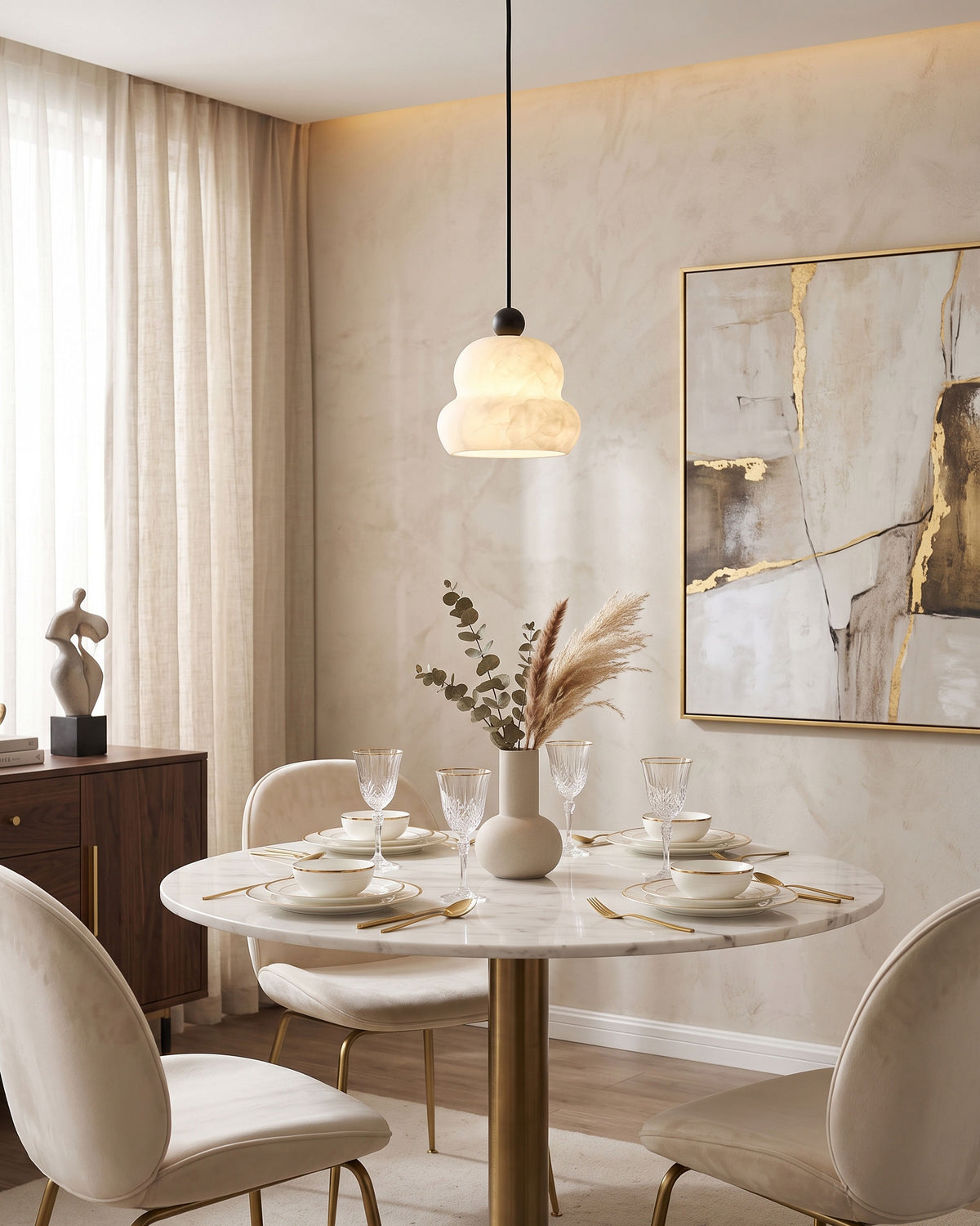 Anzu Alabaster Pendant Lamp