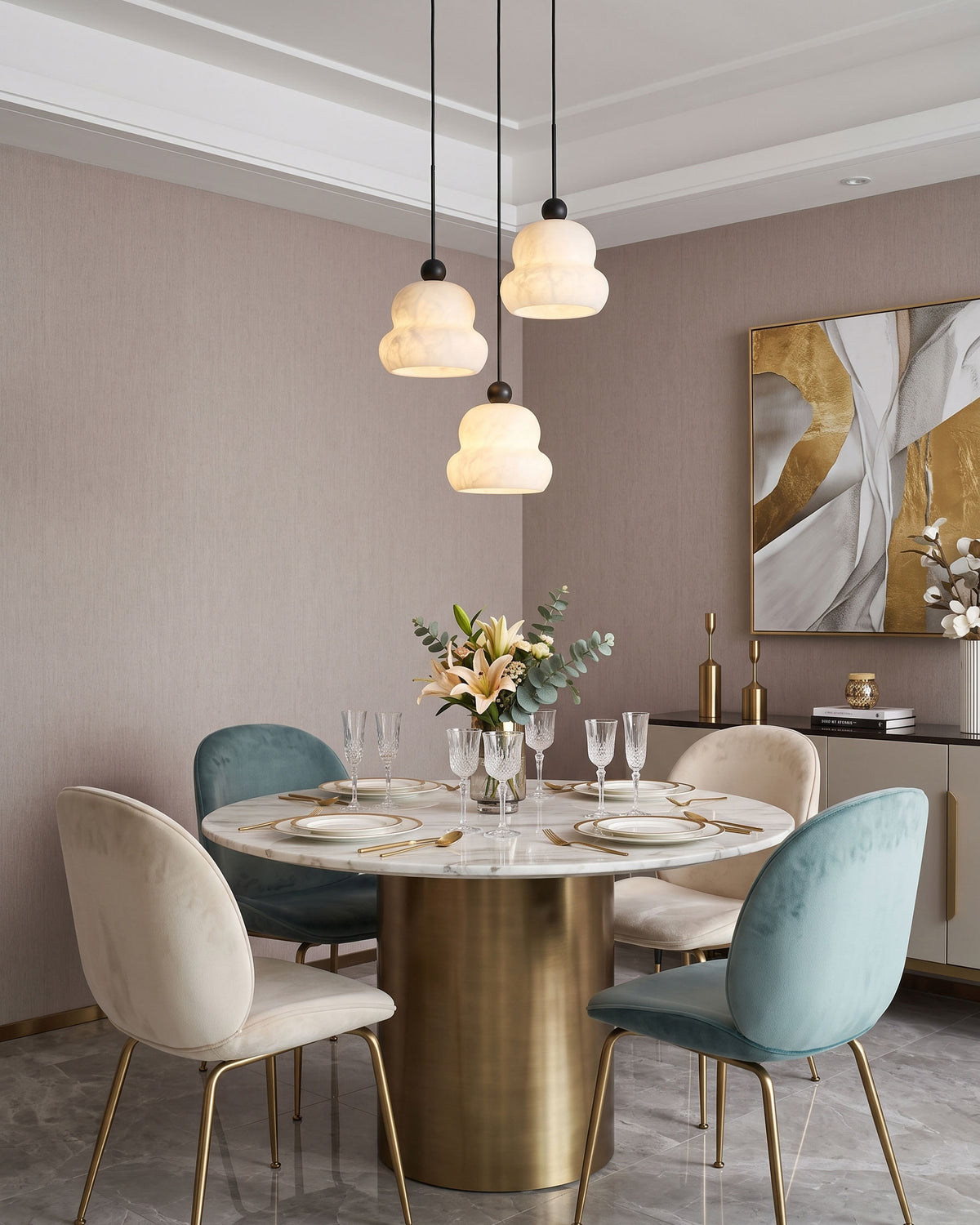 Anzu Alabaster Pendant Lamp