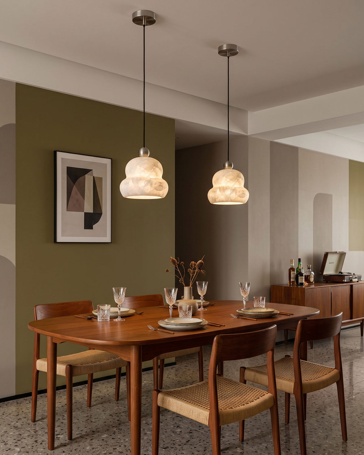 Anzu Alabaster Pendant Lamp
