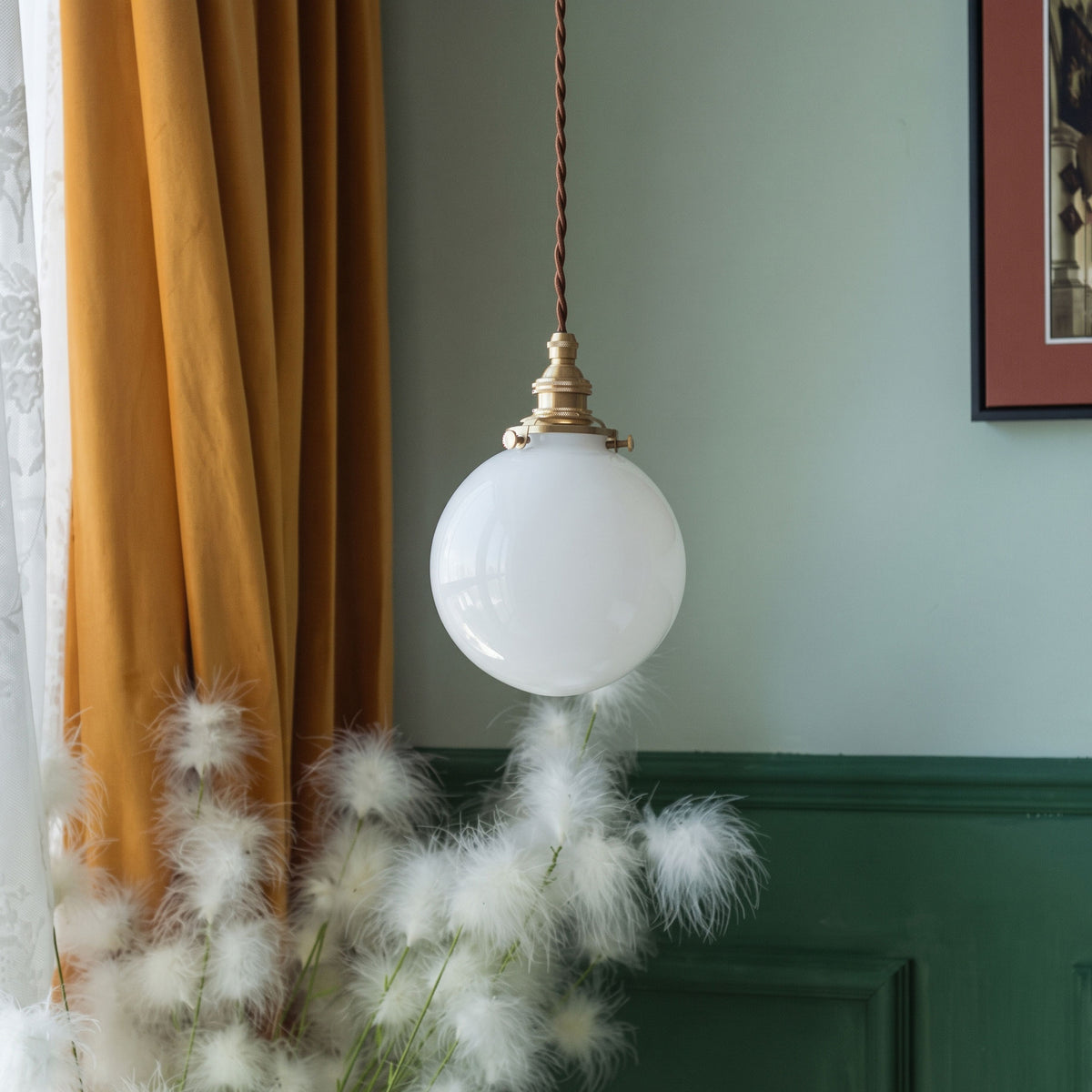 Augustine Milk Glass Pendant Lamp – detail 17