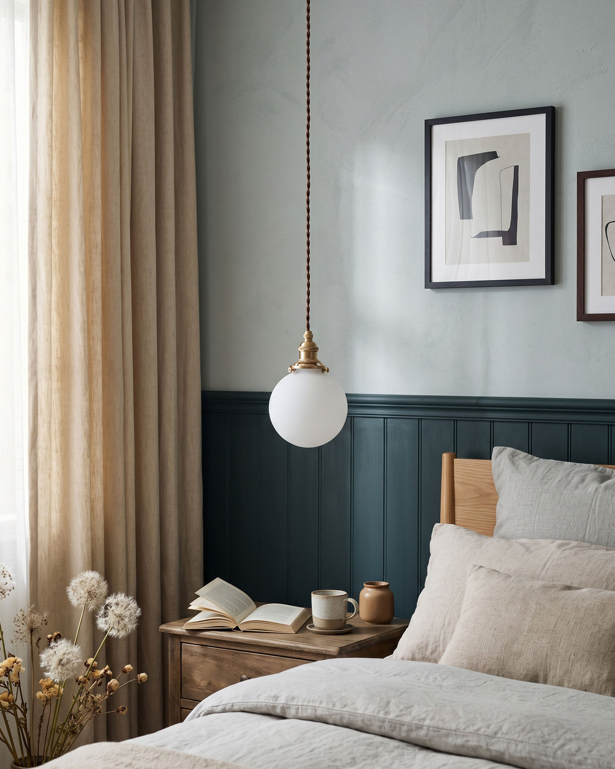 Augustine Milk Glass Pendant Lamp – detail 12