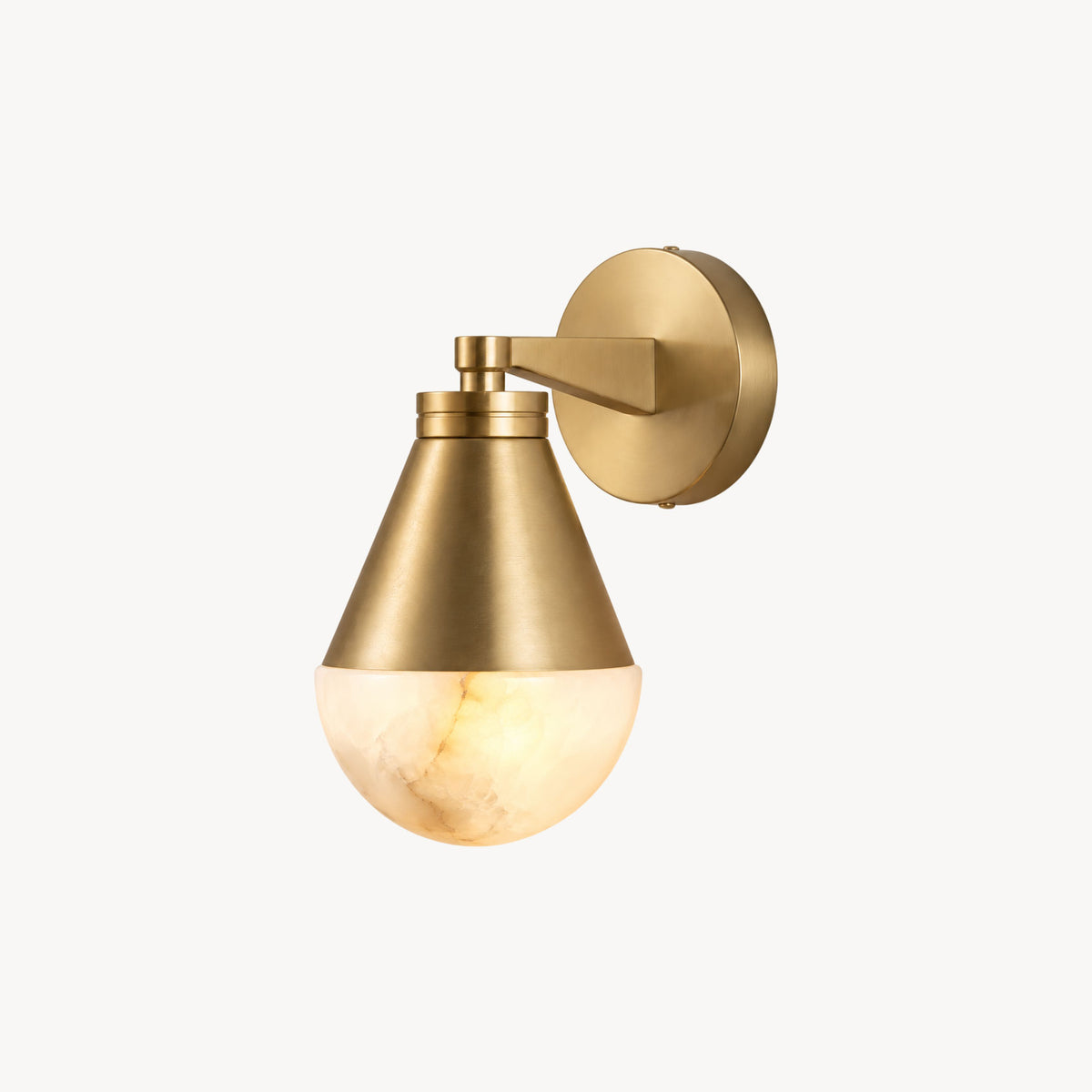 Aurelia Alabaster Cone Wall Sconce