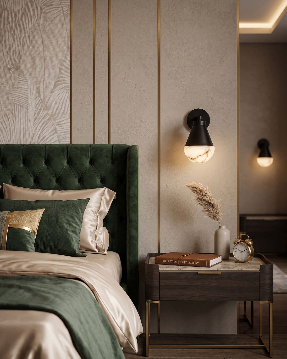 Aurelia Alabaster Cone Wall Sconce