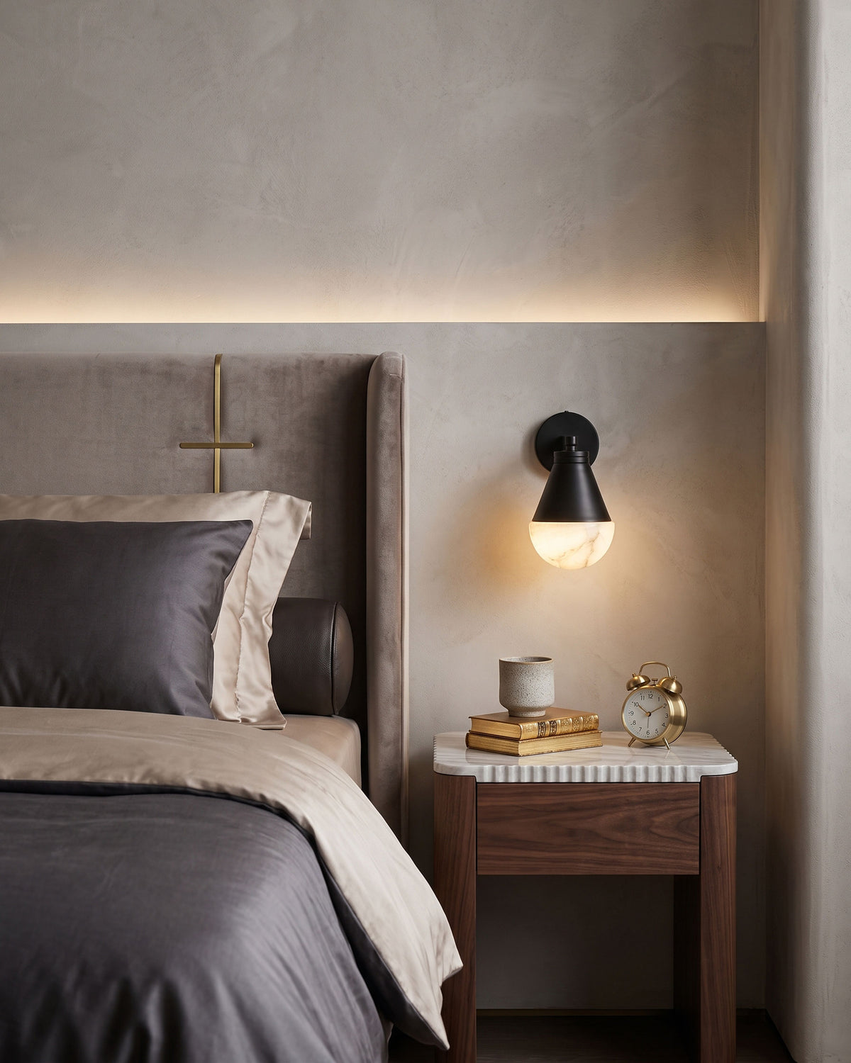Aurelia Alabaster Cone Wall Sconce