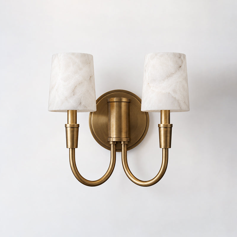 Aplique de Pared Doble de Alabastro Barden