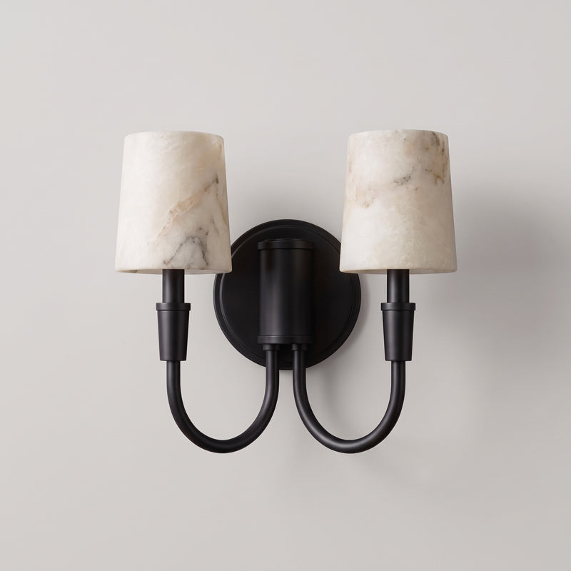 Aplique de Pared Doble de Alabastro Barden