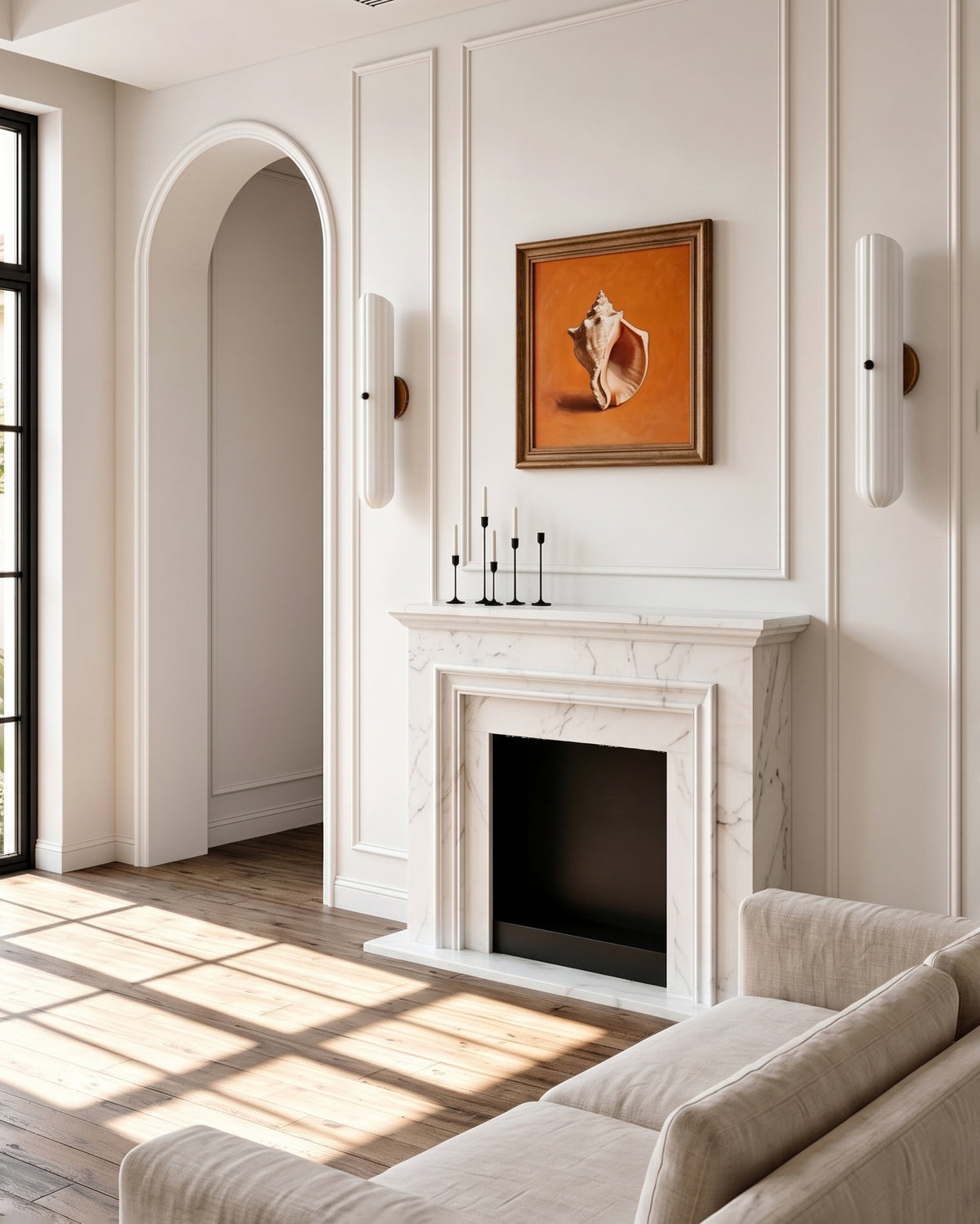 Bastien Milk Glass Wall Sconce
