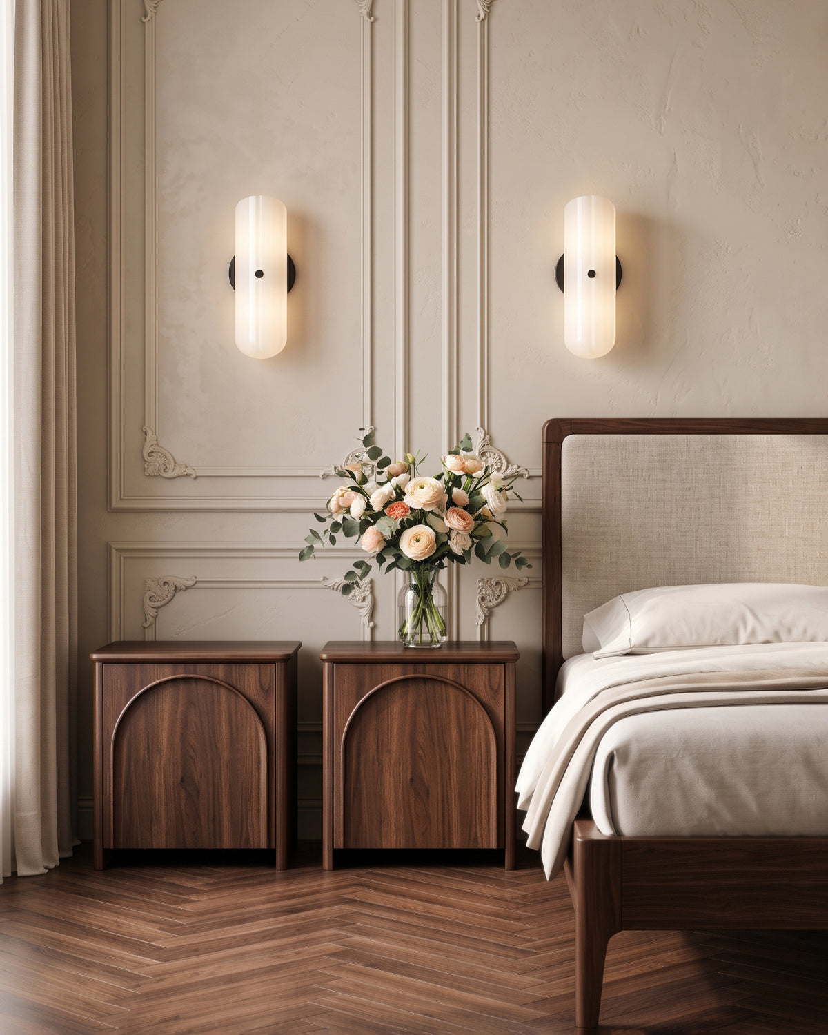 Bastien Milk Glass Wall Sconce