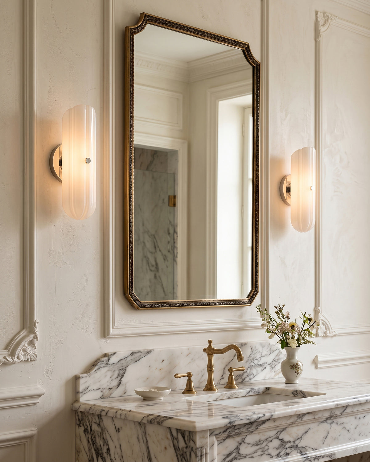 Bastien Milk Glass Wall Sconce