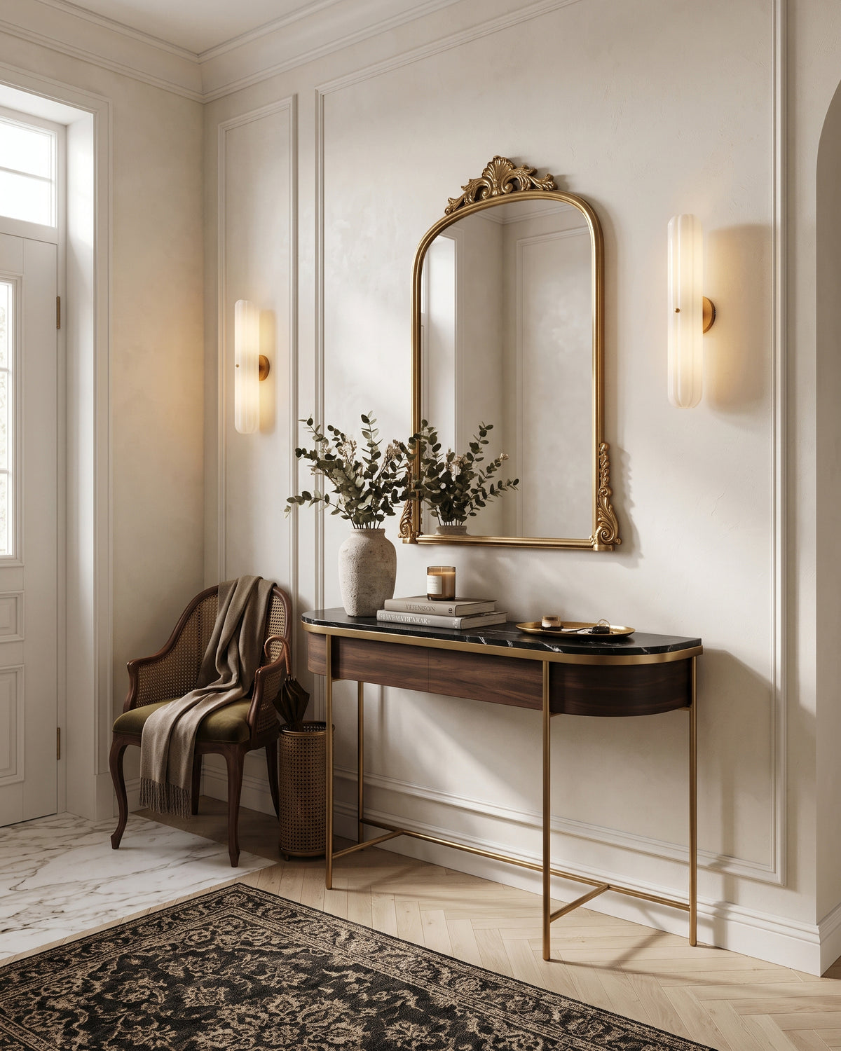 Bastien Milk Glass Wall Sconce