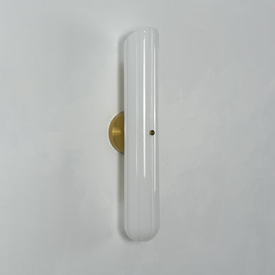 ∅ 5.1″ x H 24″ Brass & White