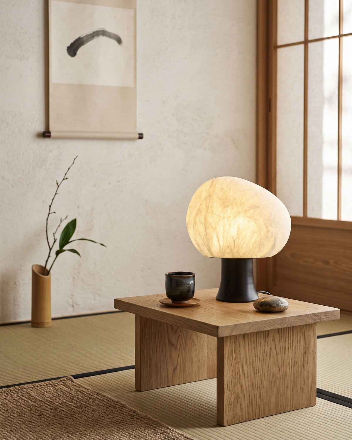 Biren Mulberry Silk Table Lamp