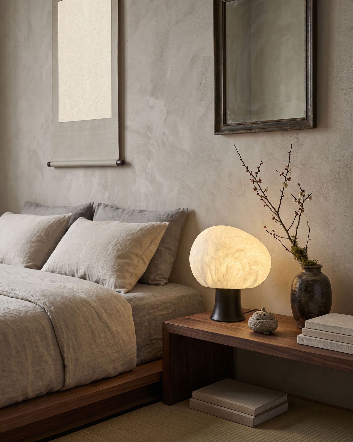 Biren Mulberry Silk Table Lamp