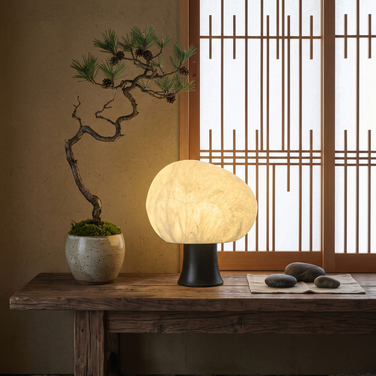 Biren Mulberry Silk Table Lamp