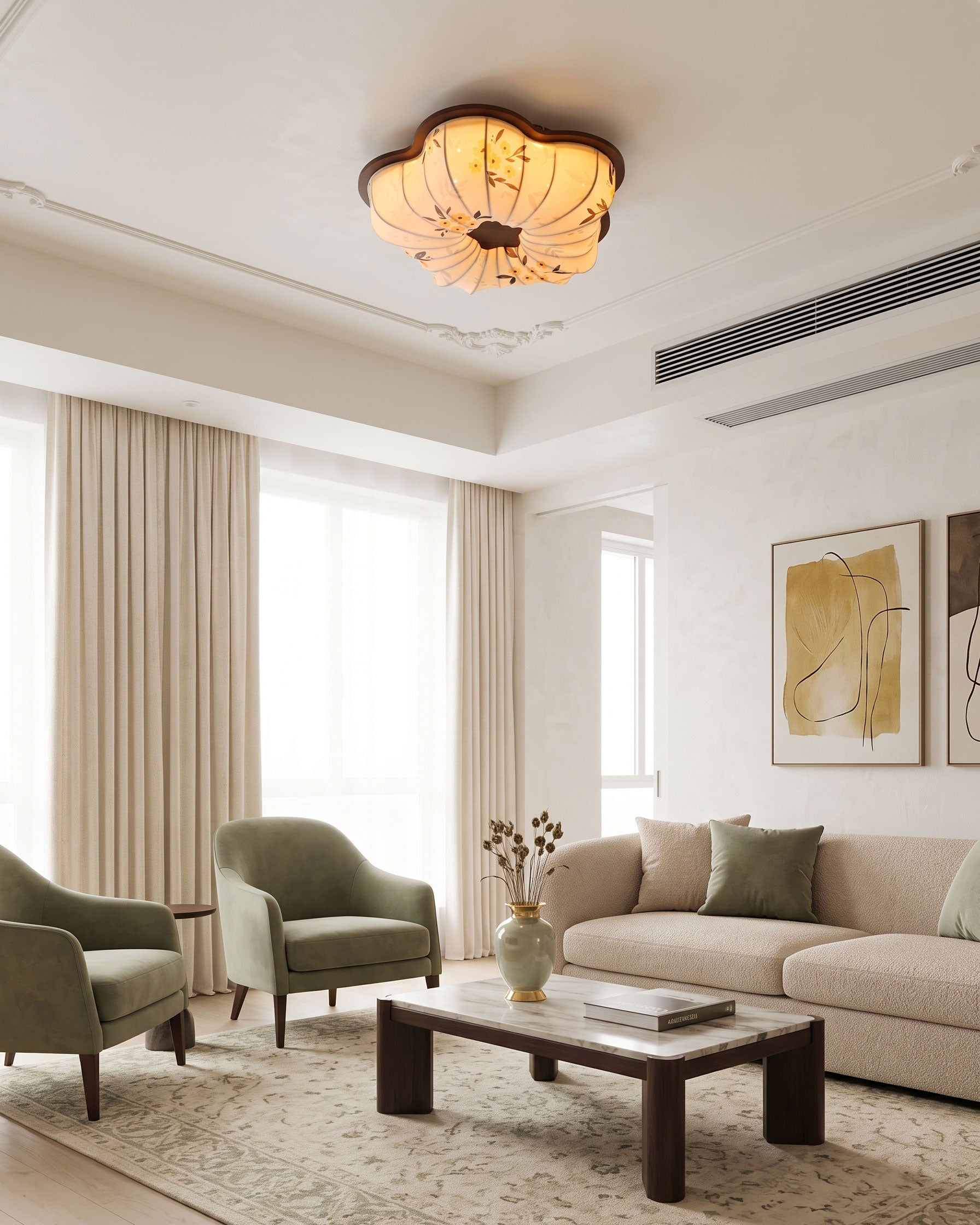 Blythe Scalloped Flush Mount