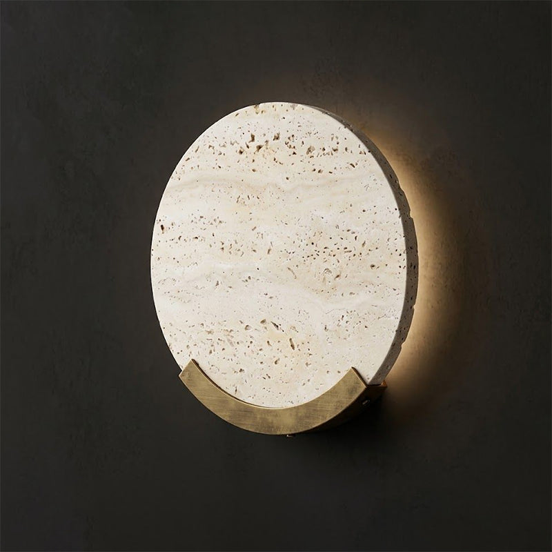 Applique Boaz Travertino con alone