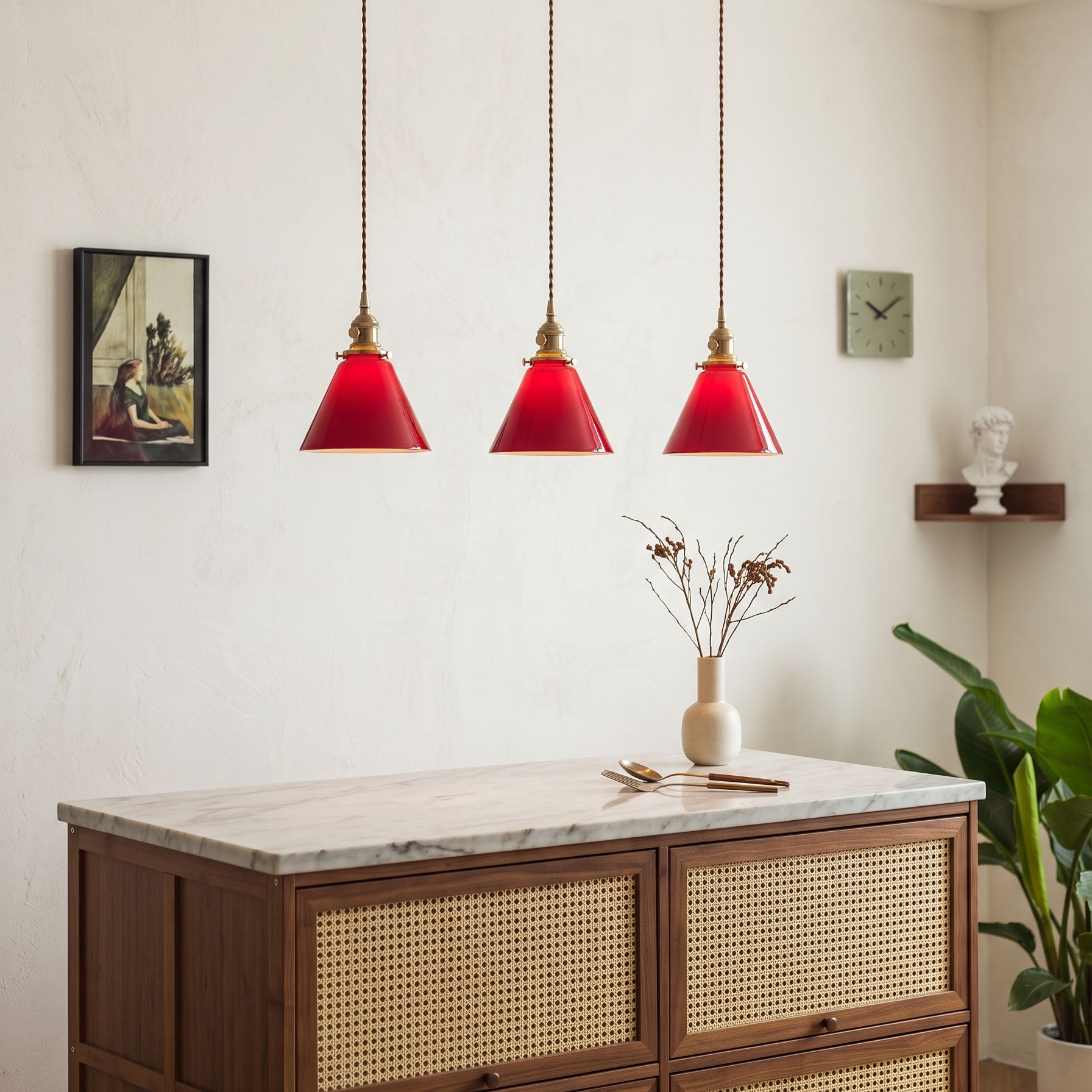 Brenner Colored Glass Pendant Light