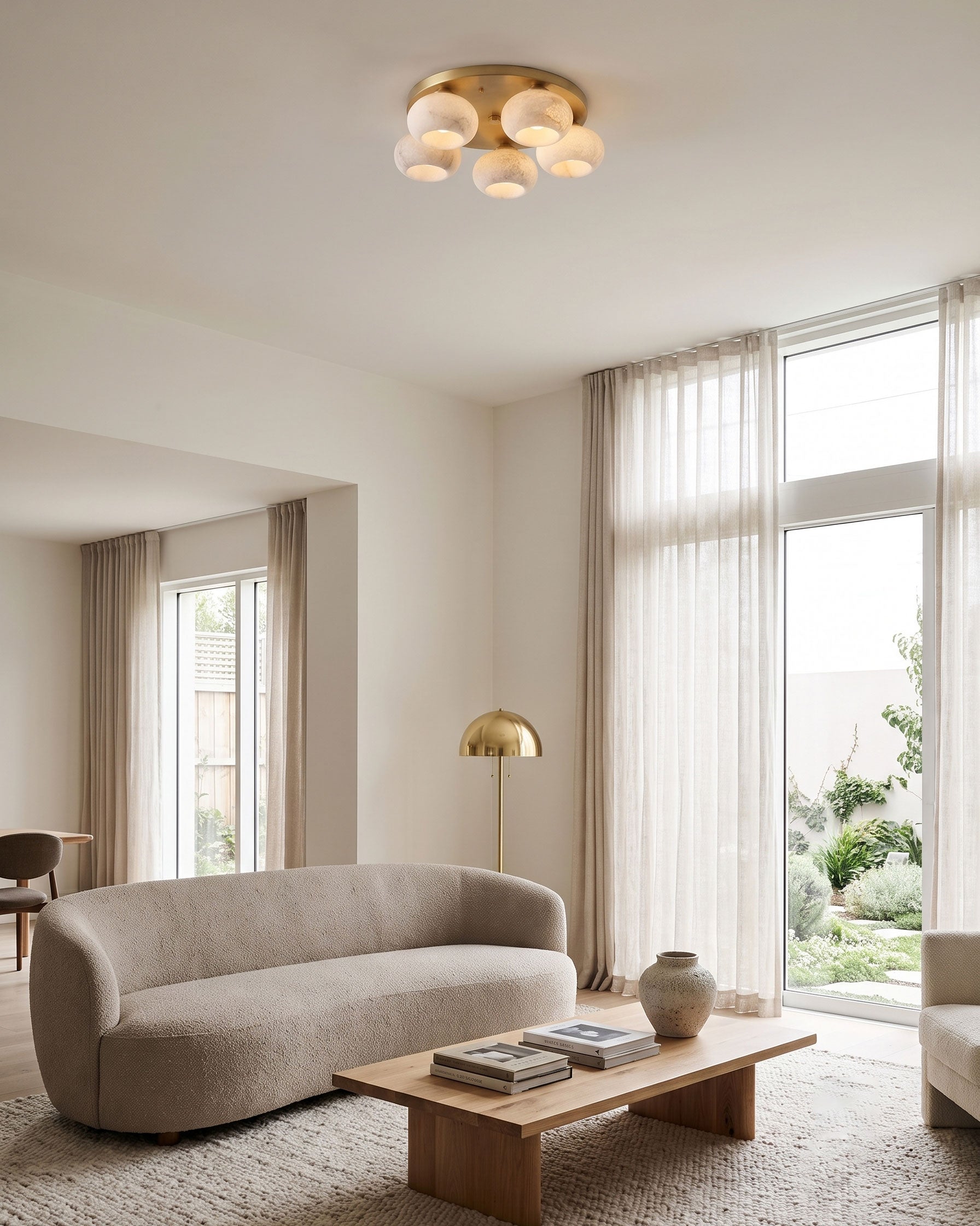 Bria Alabaster Semi-Flush Mount