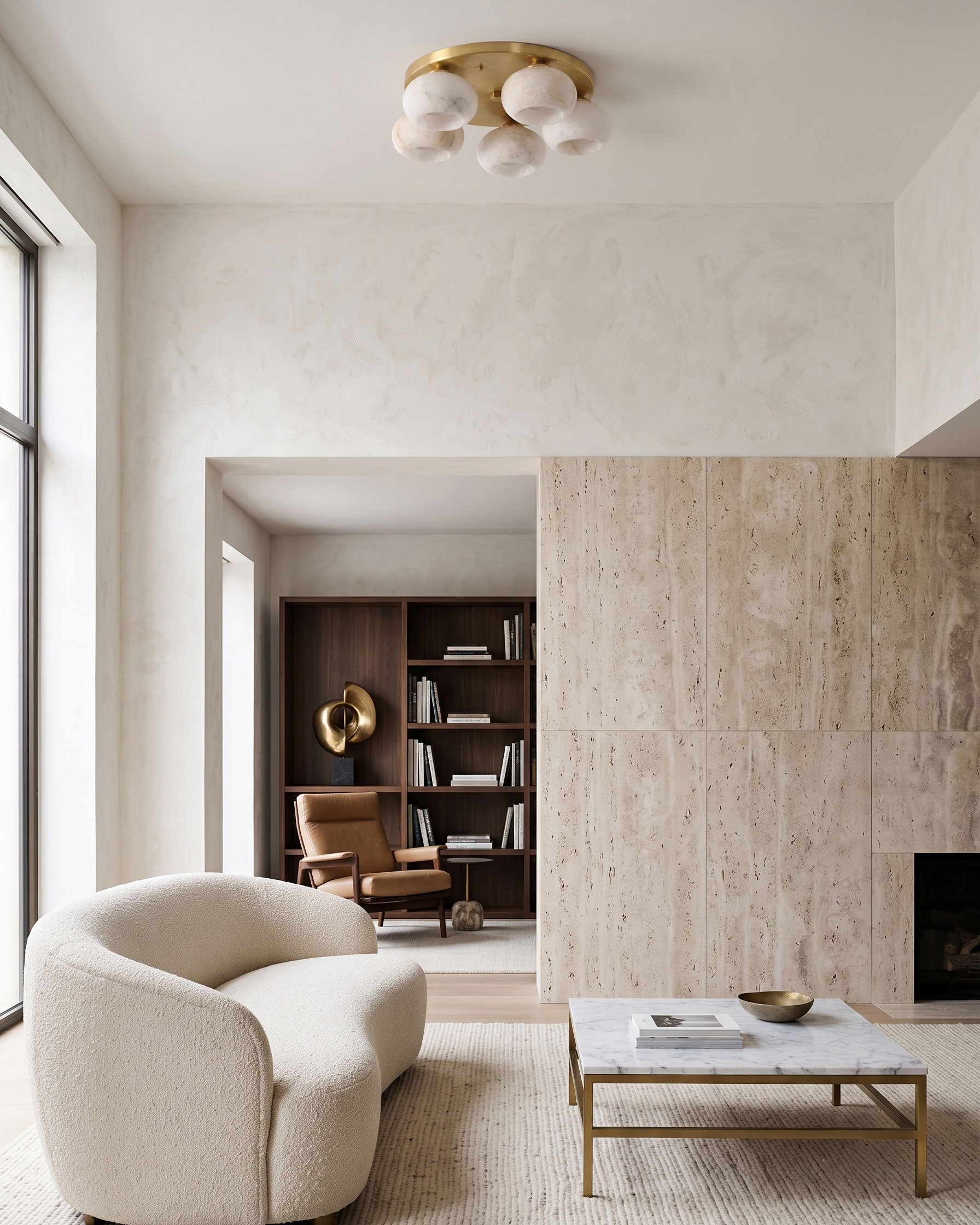 Bria Alabaster Semi-Flush Mount