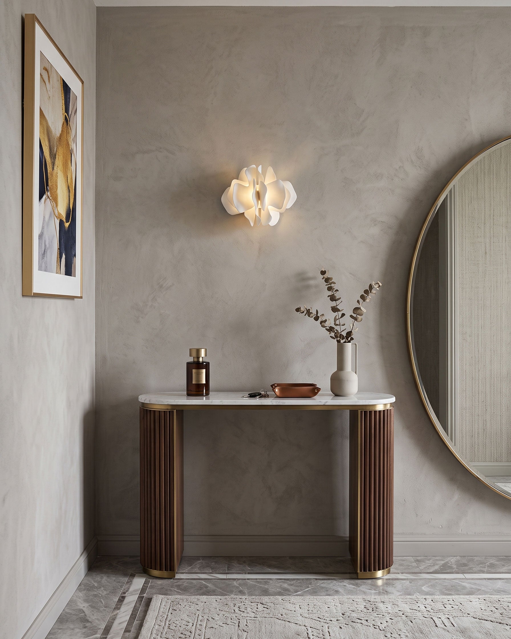 Bria Sculpted Blossom Wall Sconce