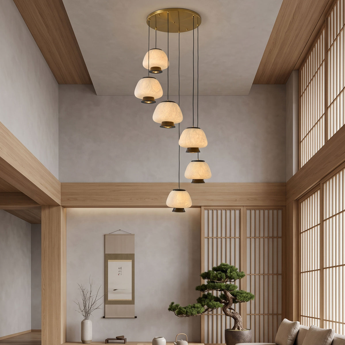 Brienna Natural Silk Chandelier