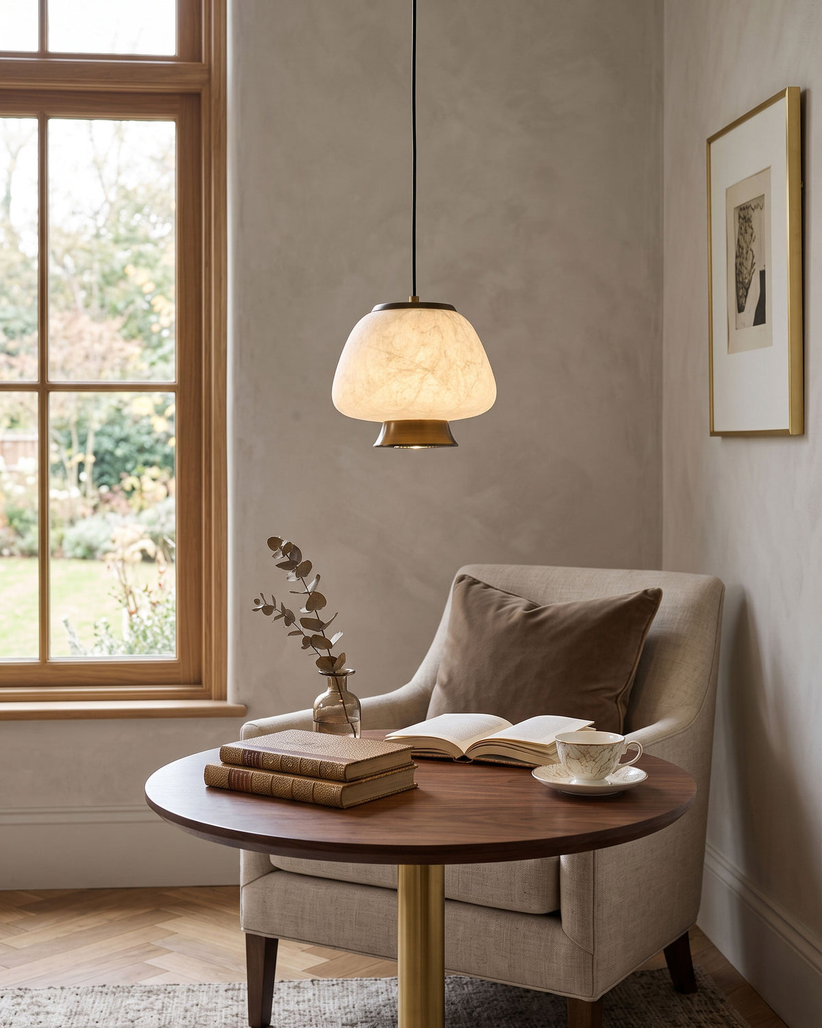 Brienna Natural Silk Pendant Light