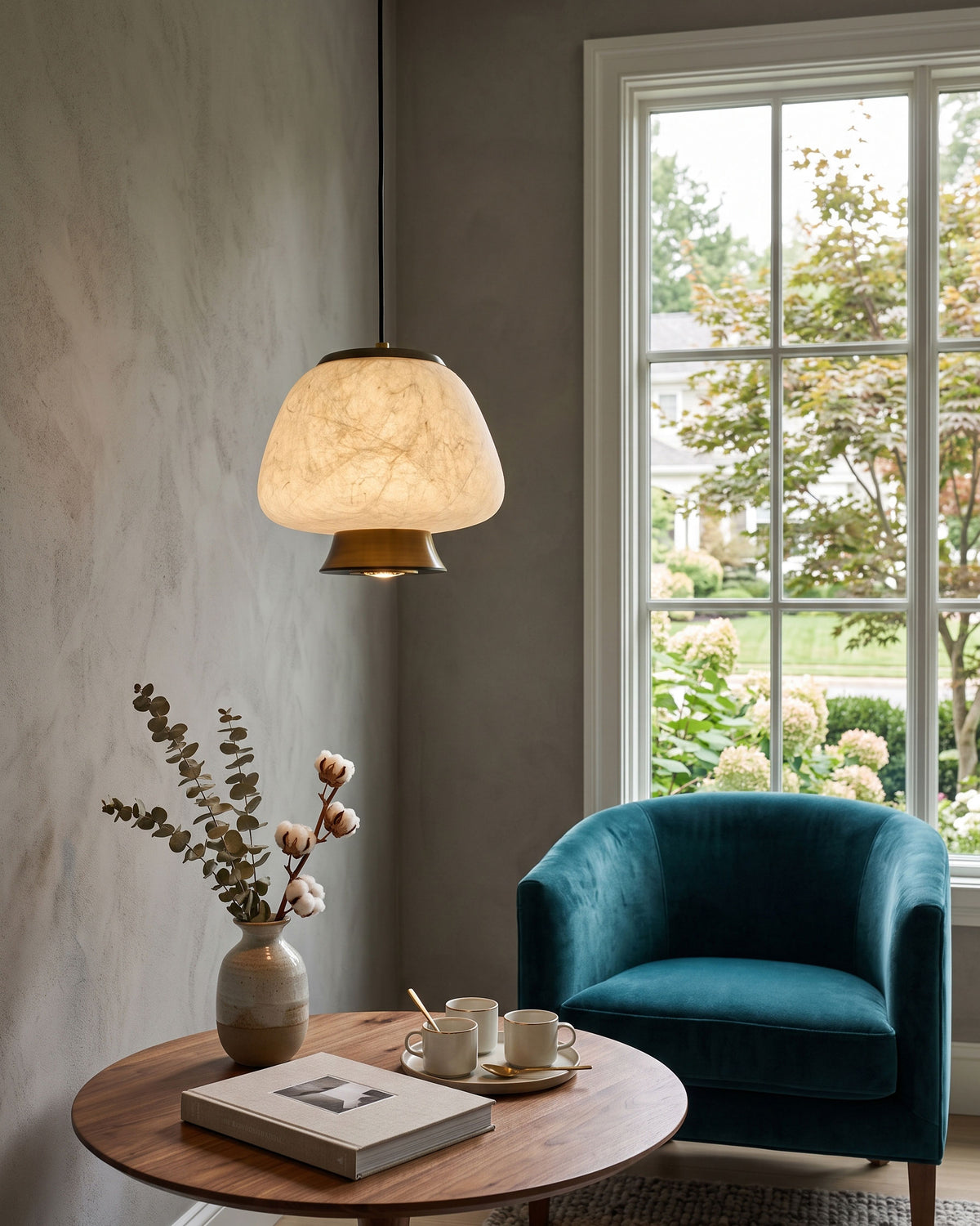Brienna Natural Silk Pendant Light