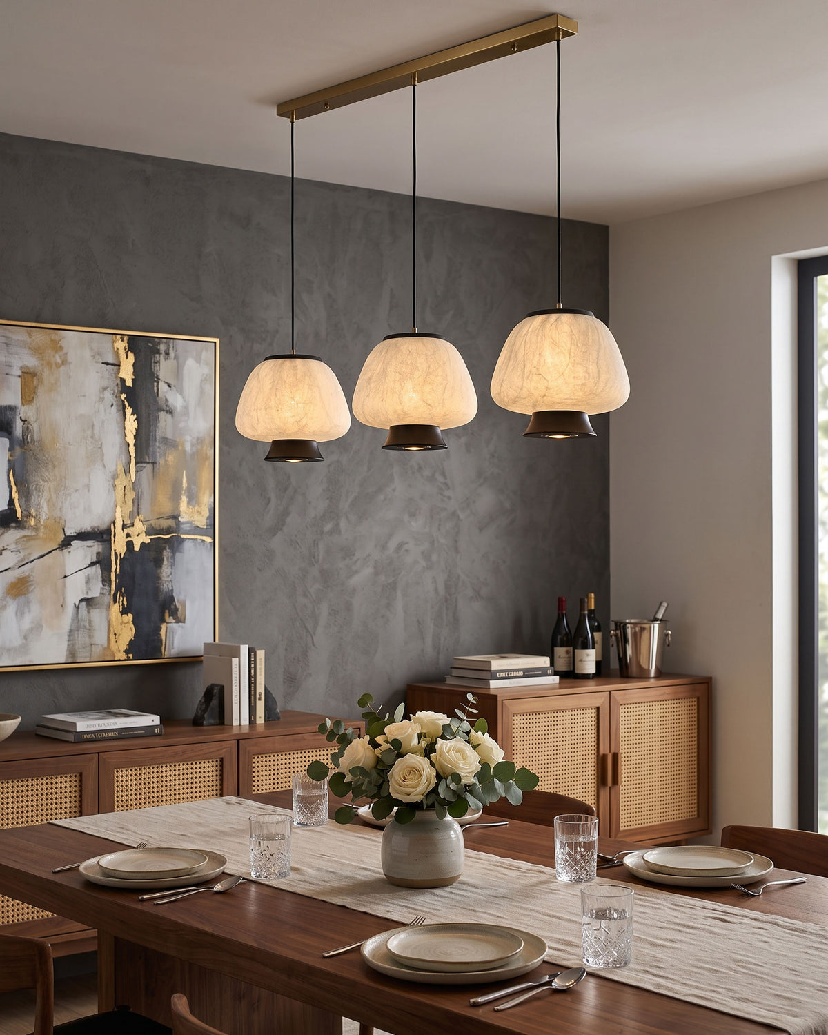 Brienna Natural Silk Pendant Light