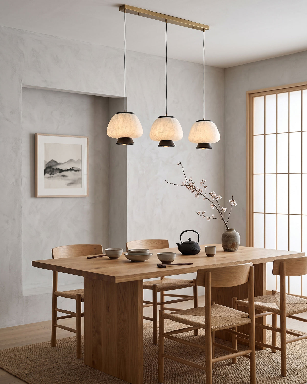 Brienna Natural Silk Pendant Light