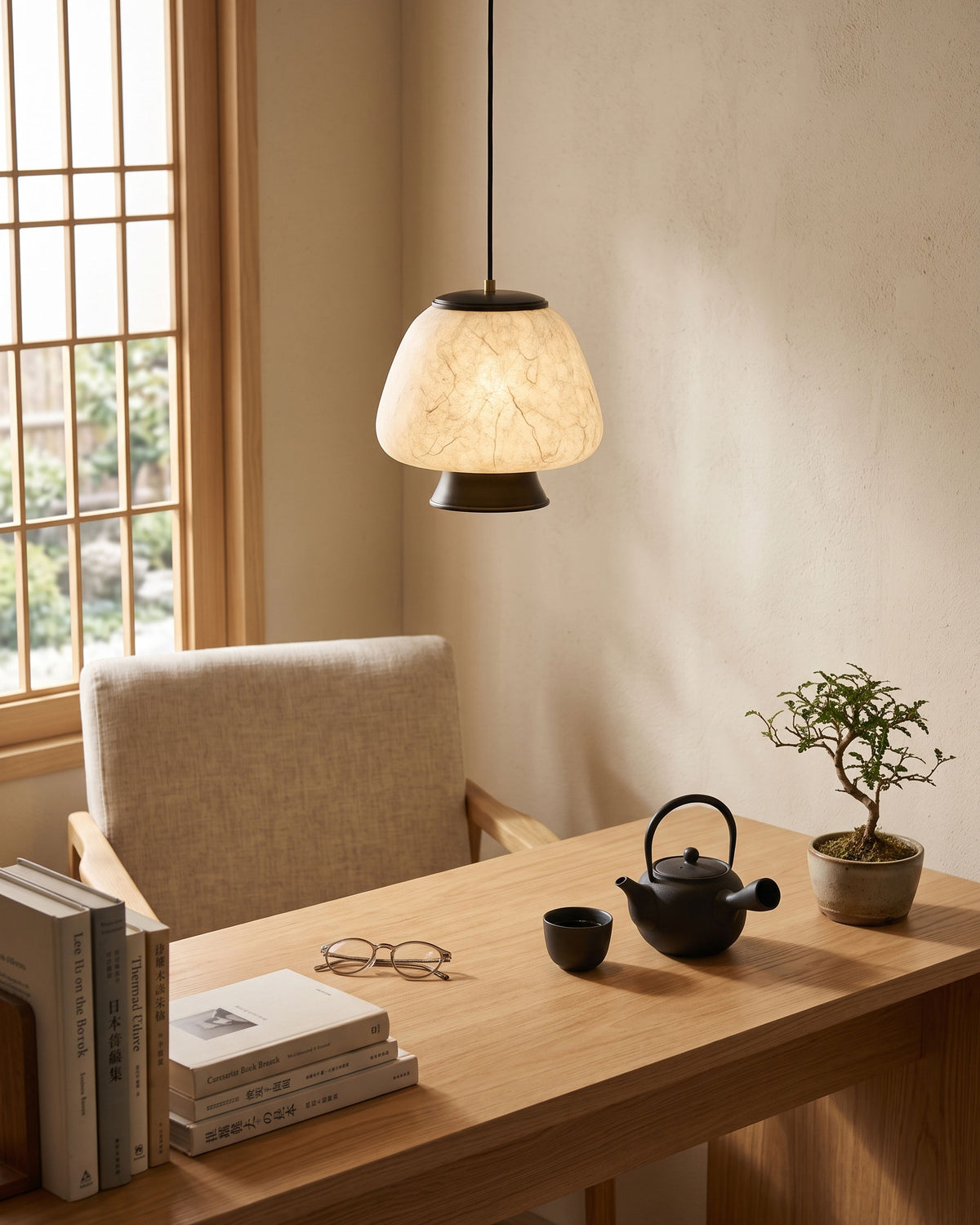 Brienna Natural Silk Pendant Light