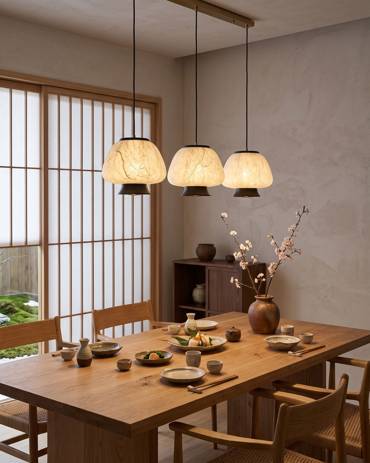 Brienna Natural Silk Pendant Light