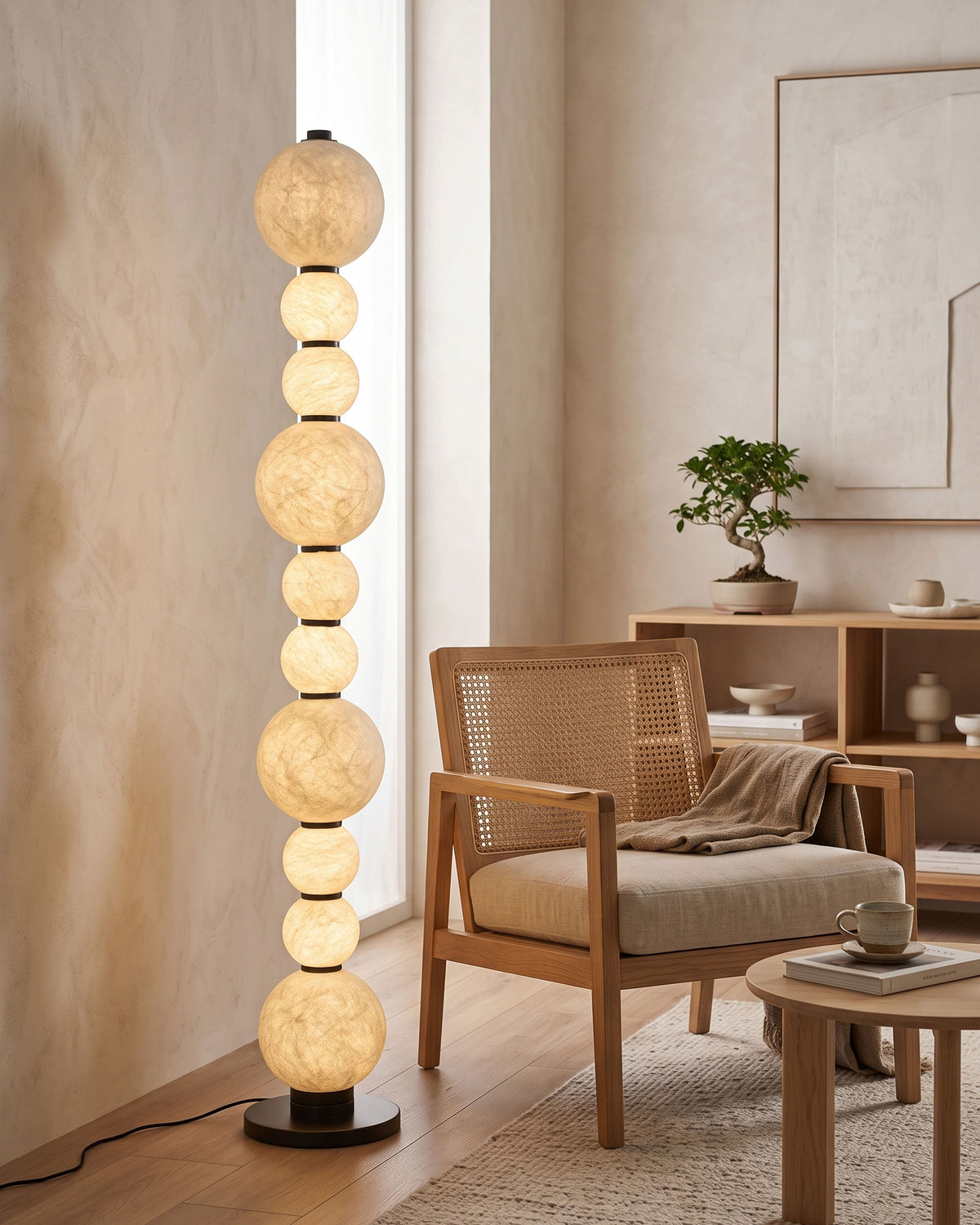 Brier Natural Silk Floor Lamp