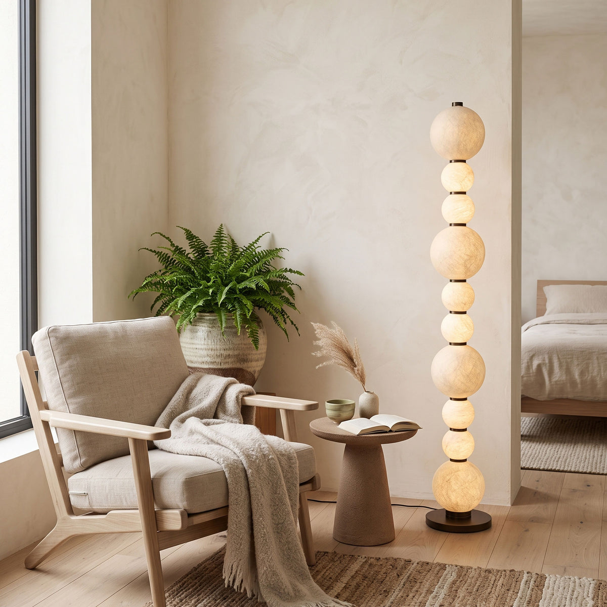 Brier Natural Silk Floor Lamp