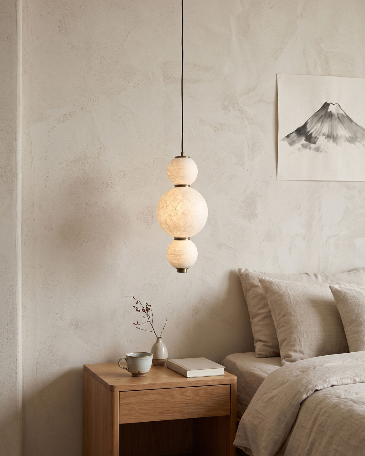 Brier Natural Silk Pendant Light