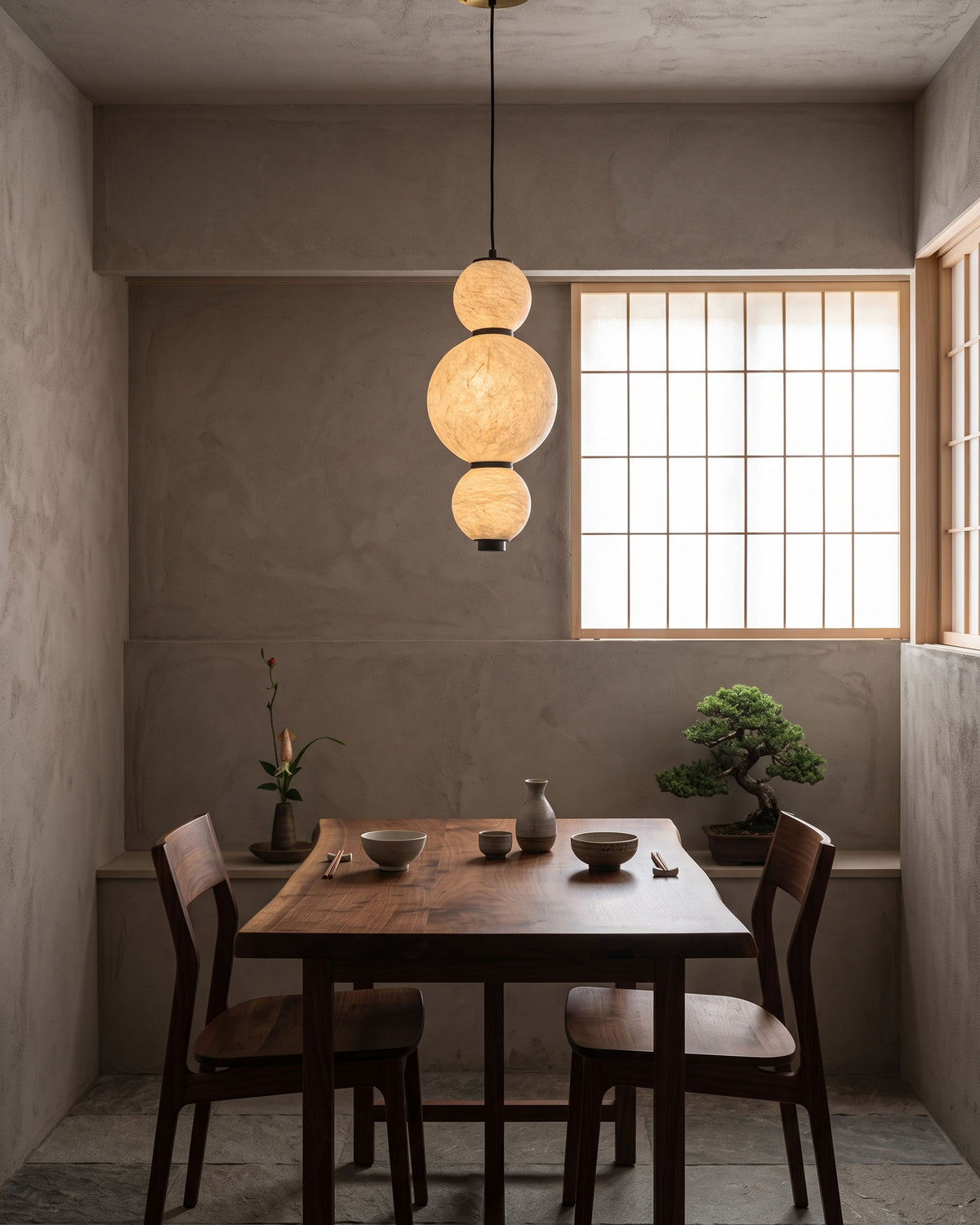 Brier Natural Silk Pendant Light