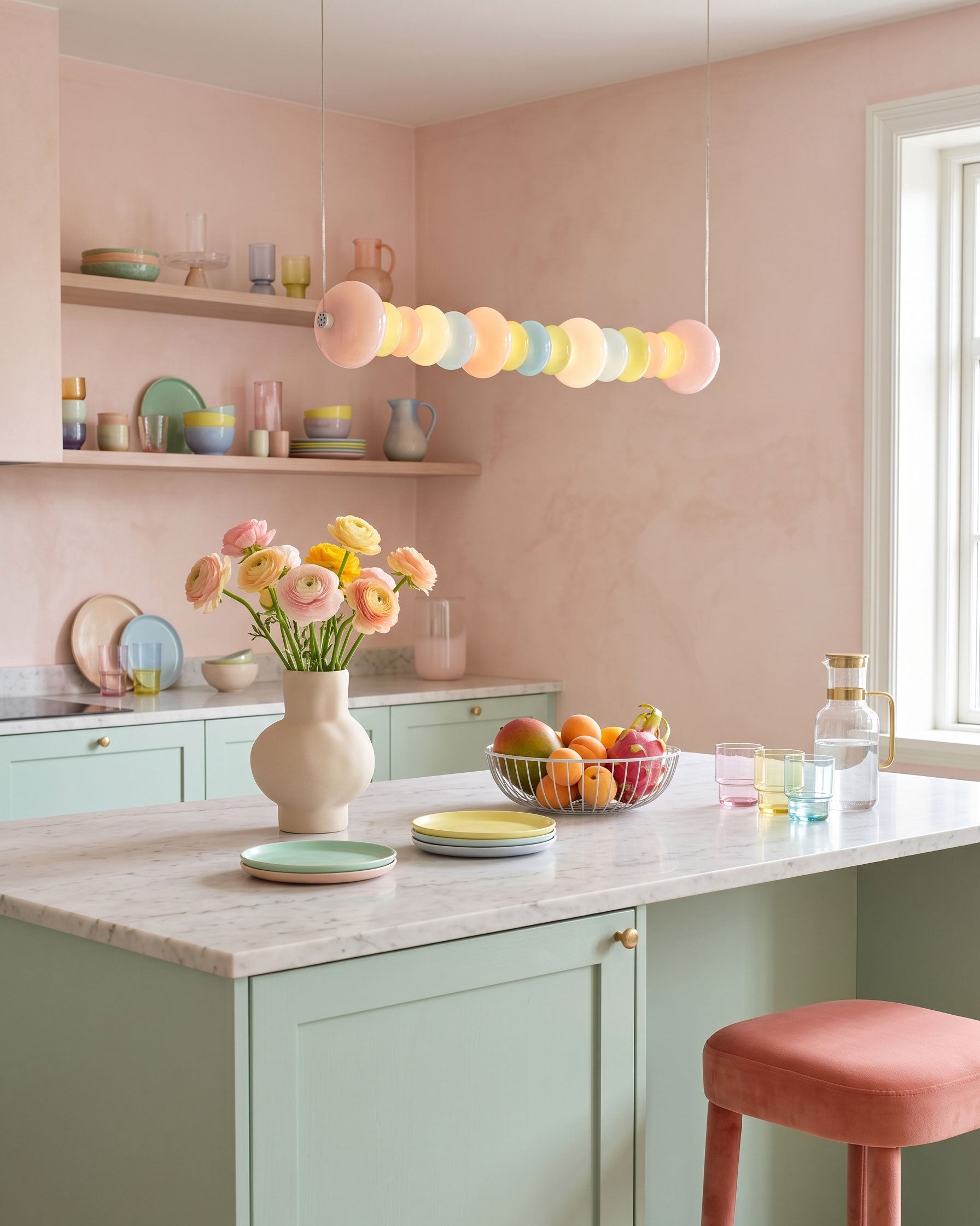 Briony Colorful Bead Pendant Light