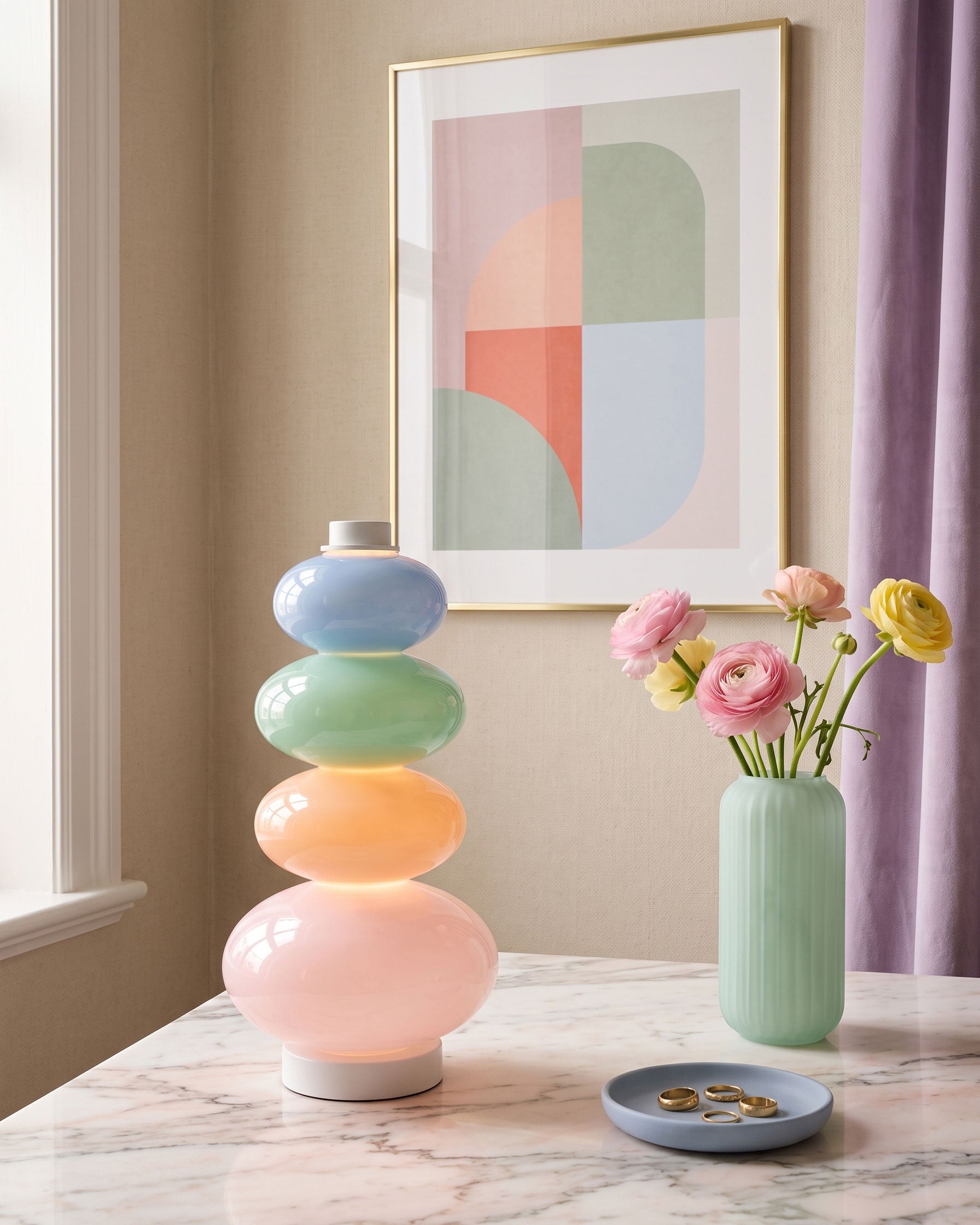 Lampe de table bonbons