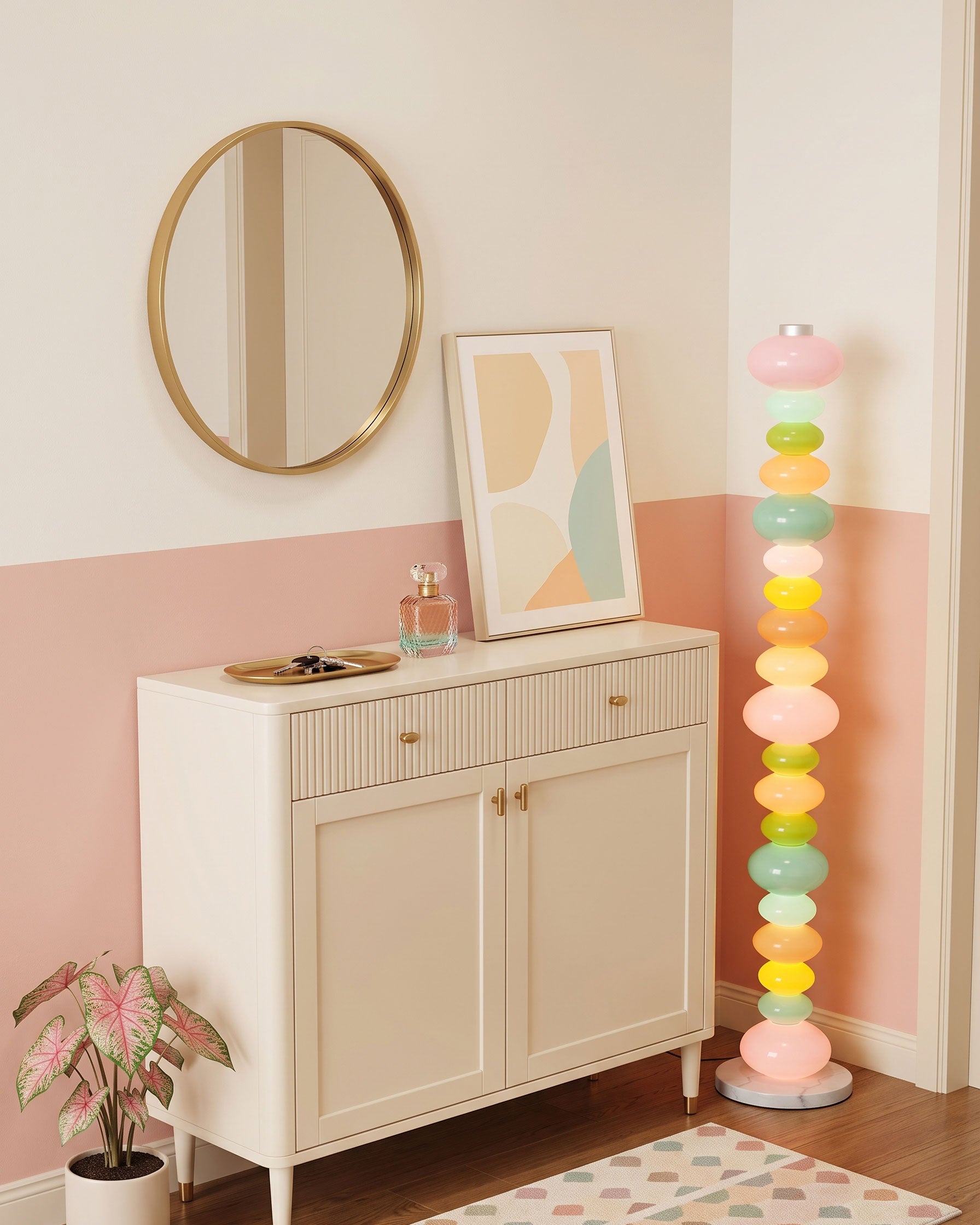 Briony Stacked Glass Floor Lamp