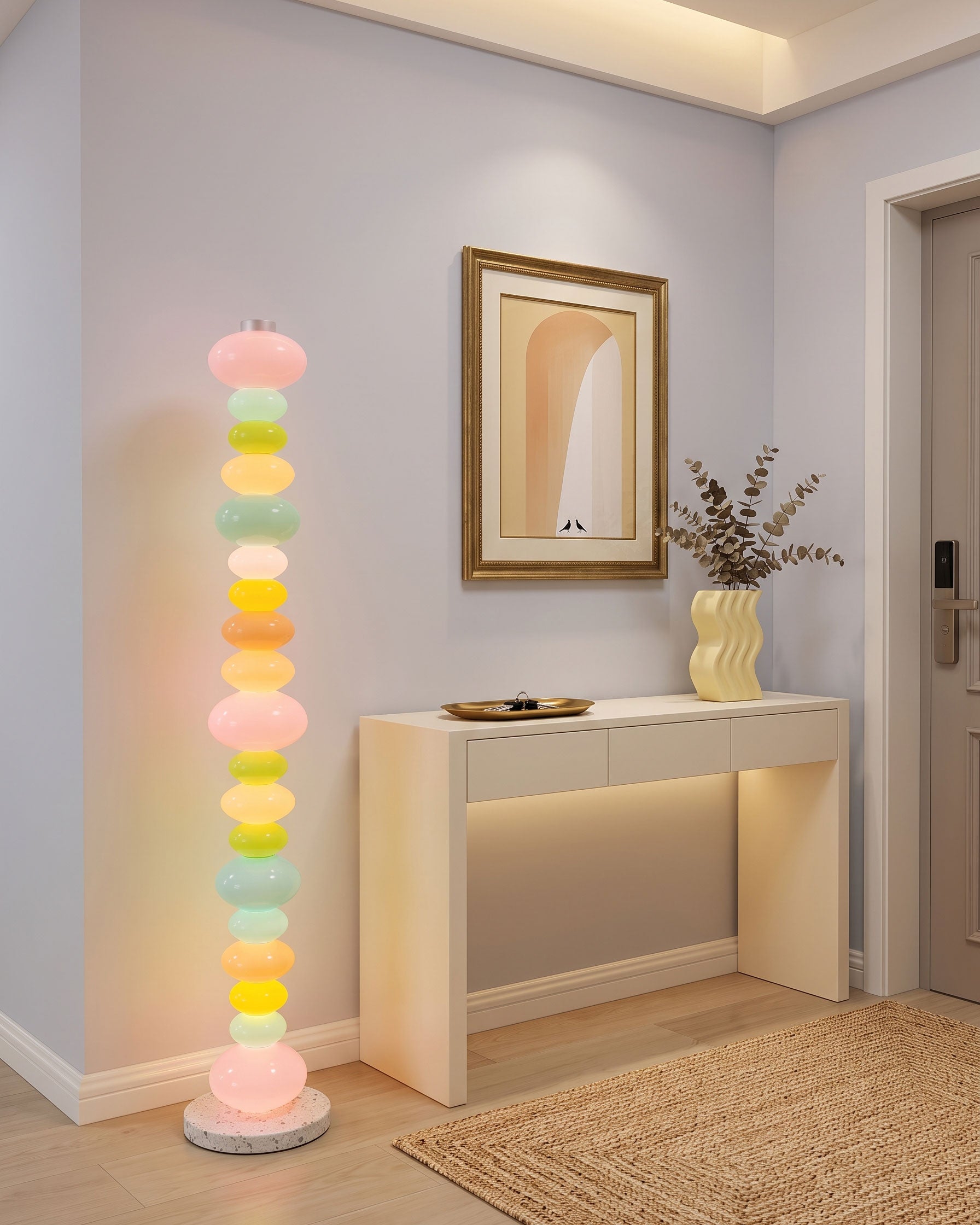 Briony Stacked Glass Floor Lamp