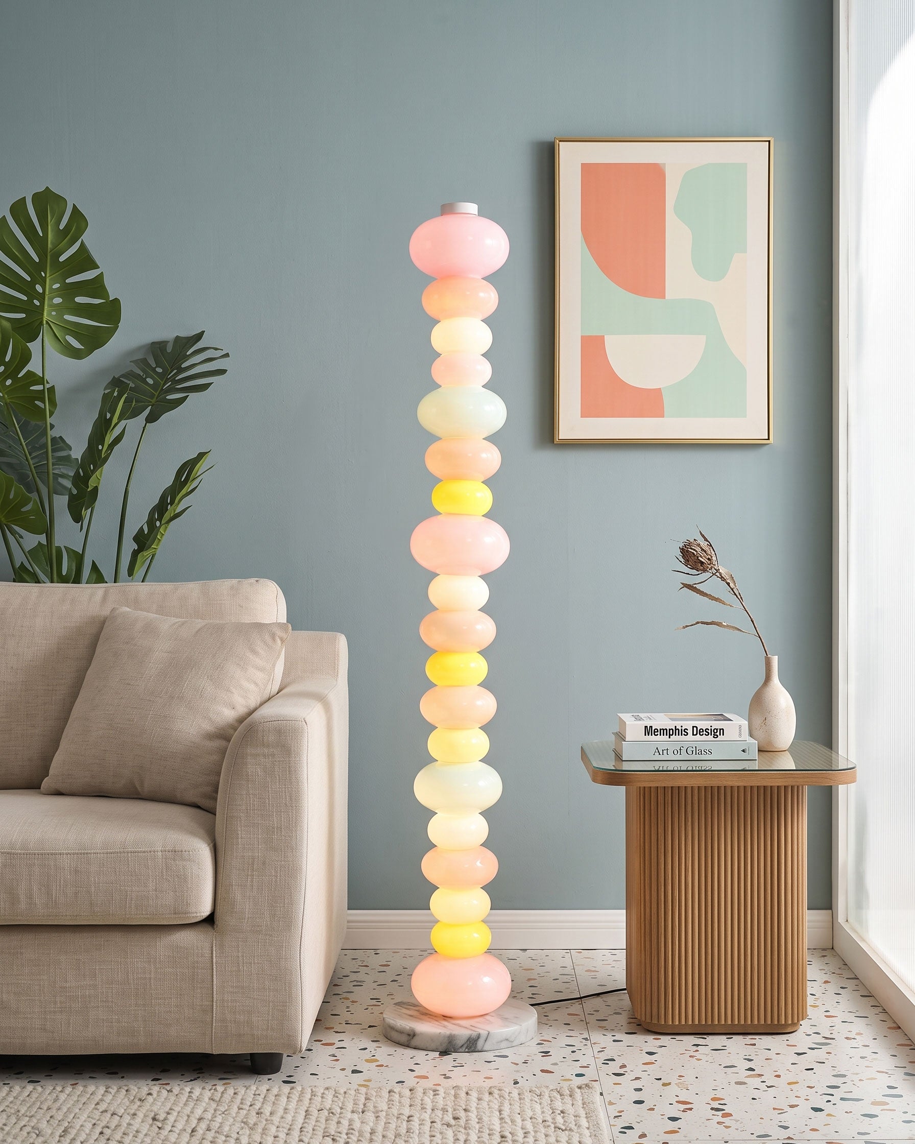 Briony Stacked Glass Floor Lamp