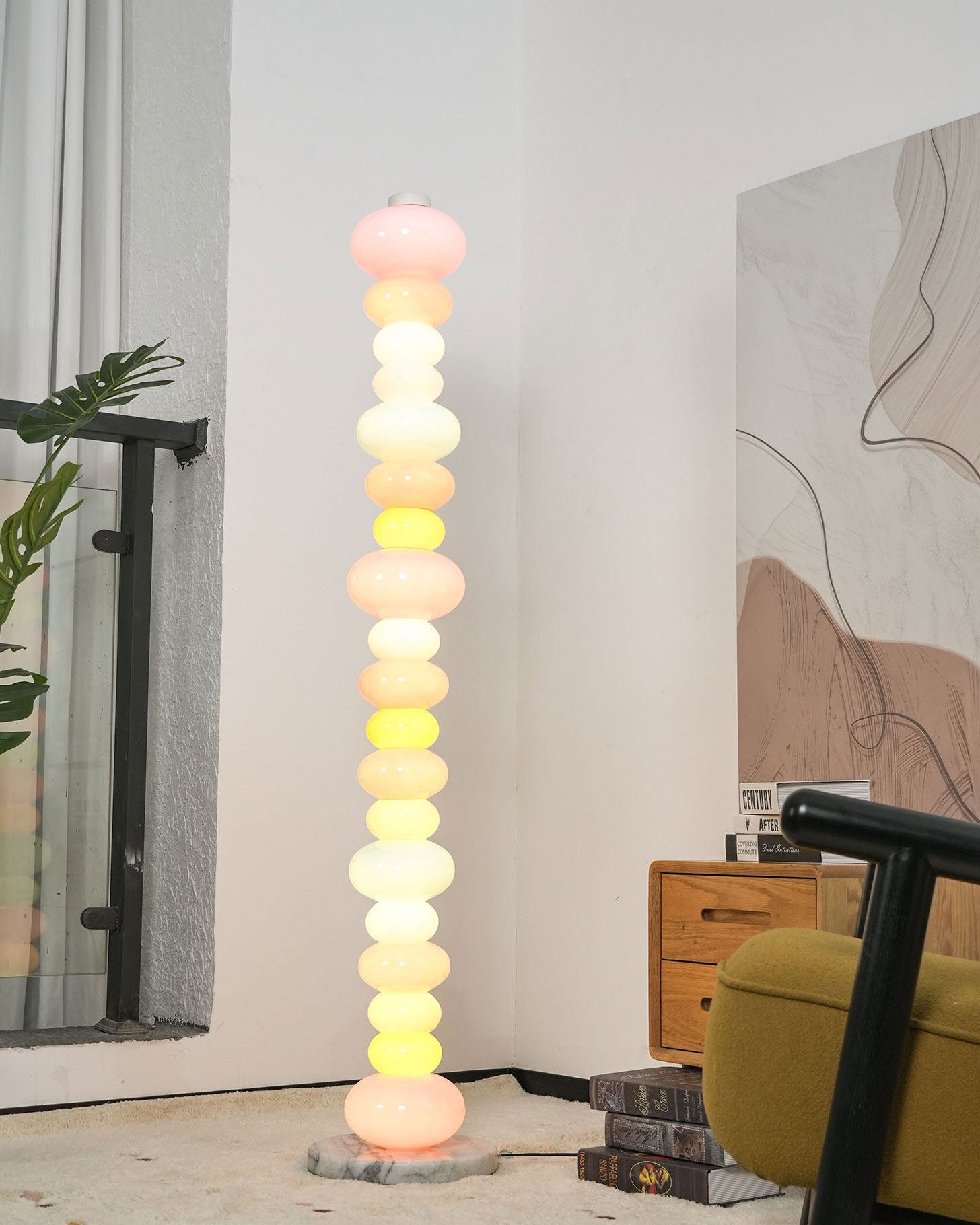 Briony Stacked Glass Floor Lamp